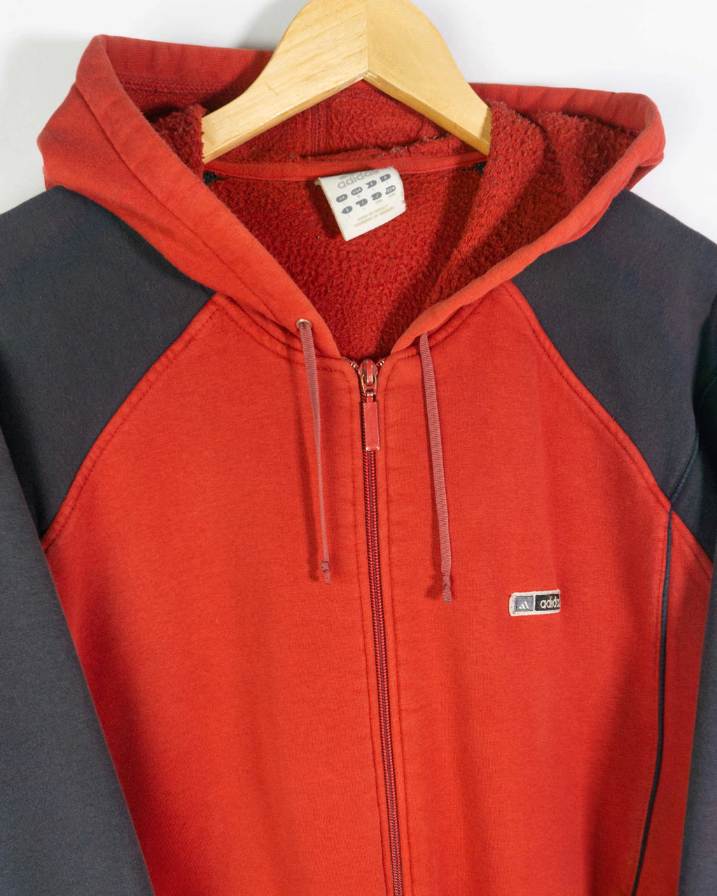 Sudadera con cremallera Adidas vintage 00s roja L