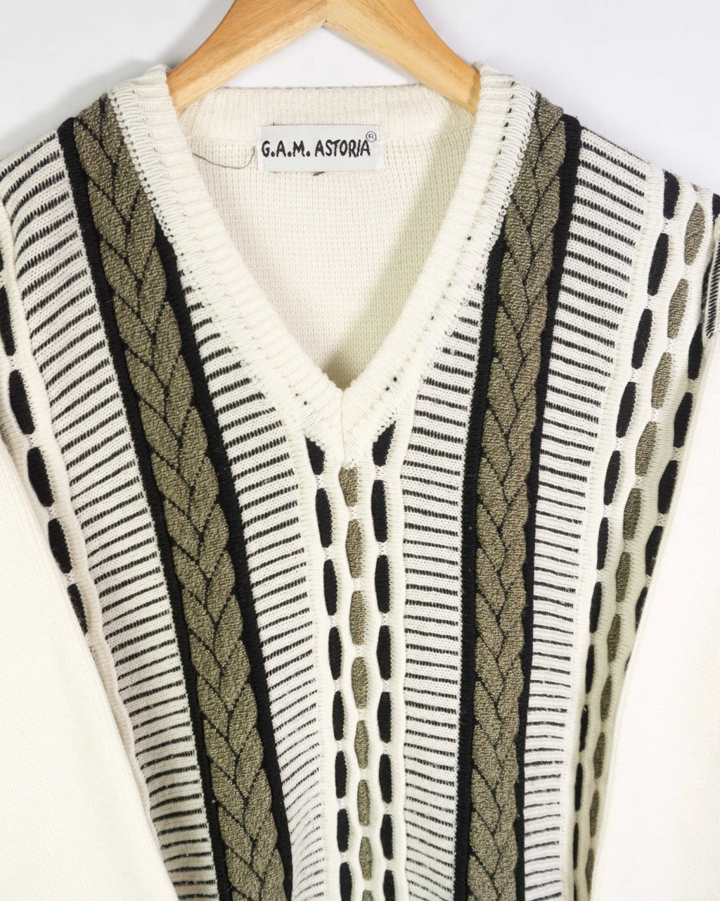 Jersey estampado vintage 90s beige M