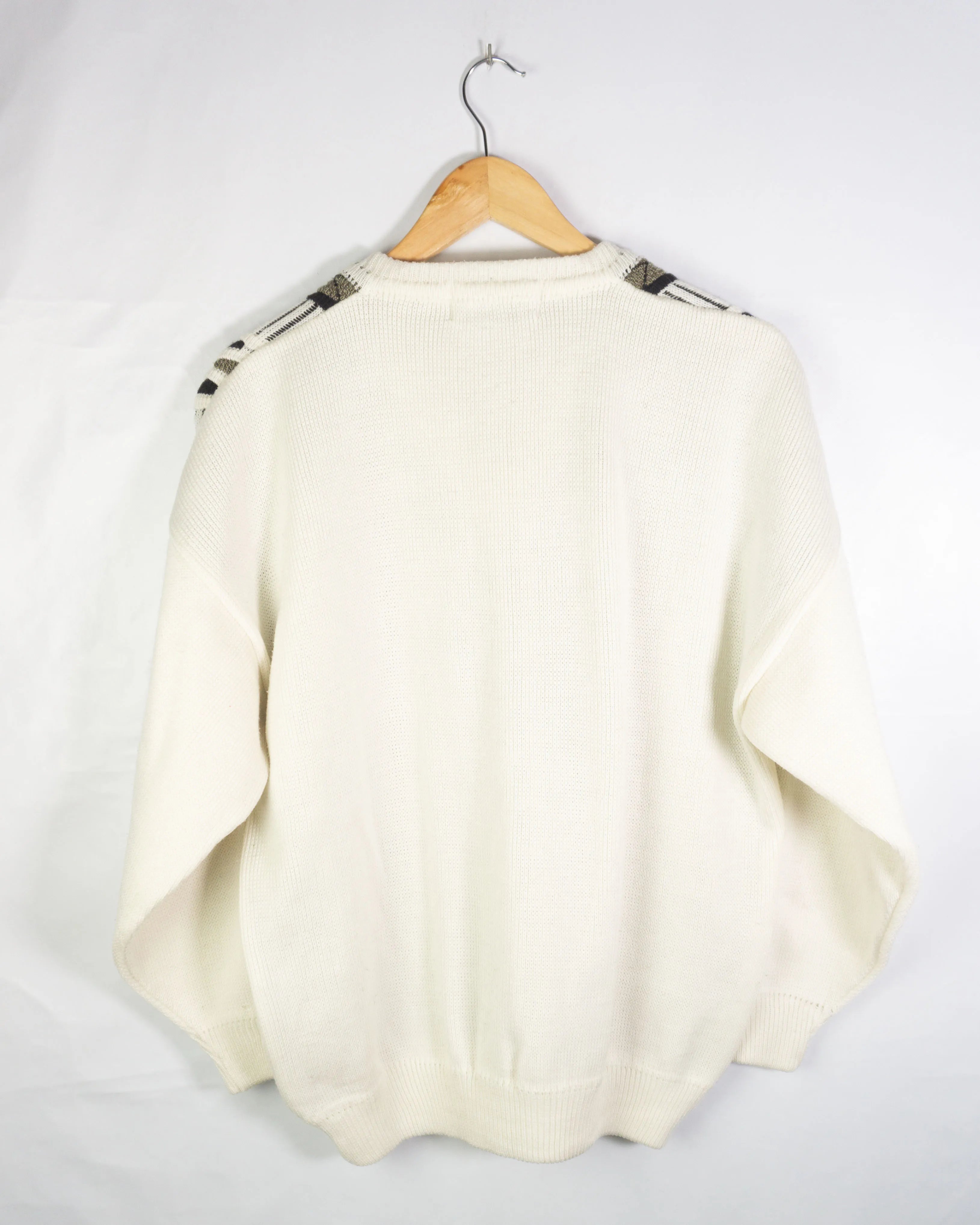 Jersey estampado vintage 90s beige M