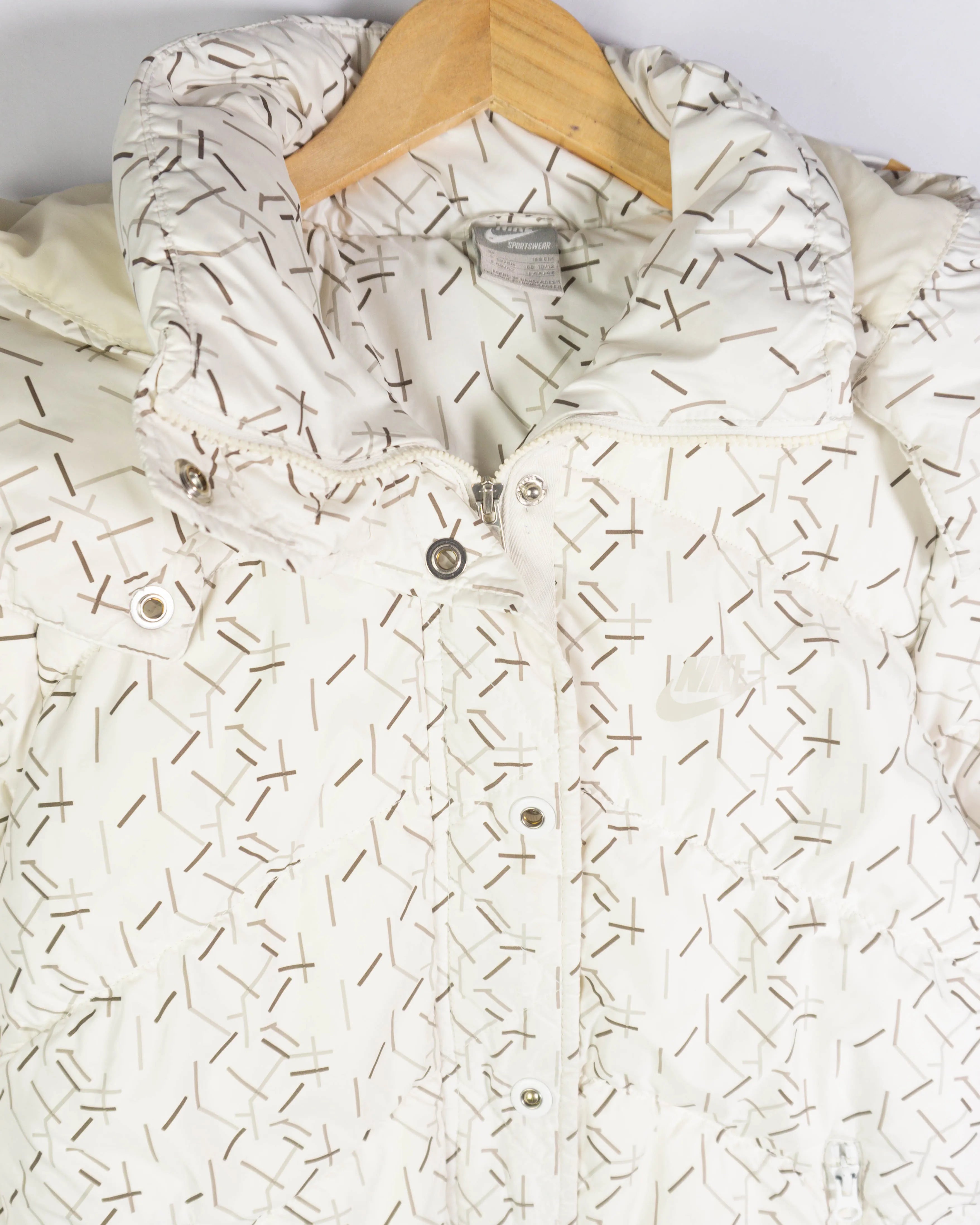 Abrigo de plumas Nike blanco S