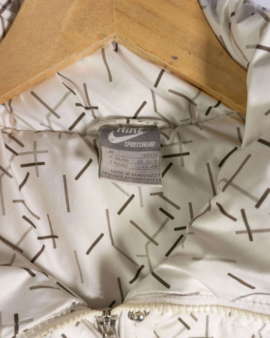 Abrigo de plumas Nike blanco S