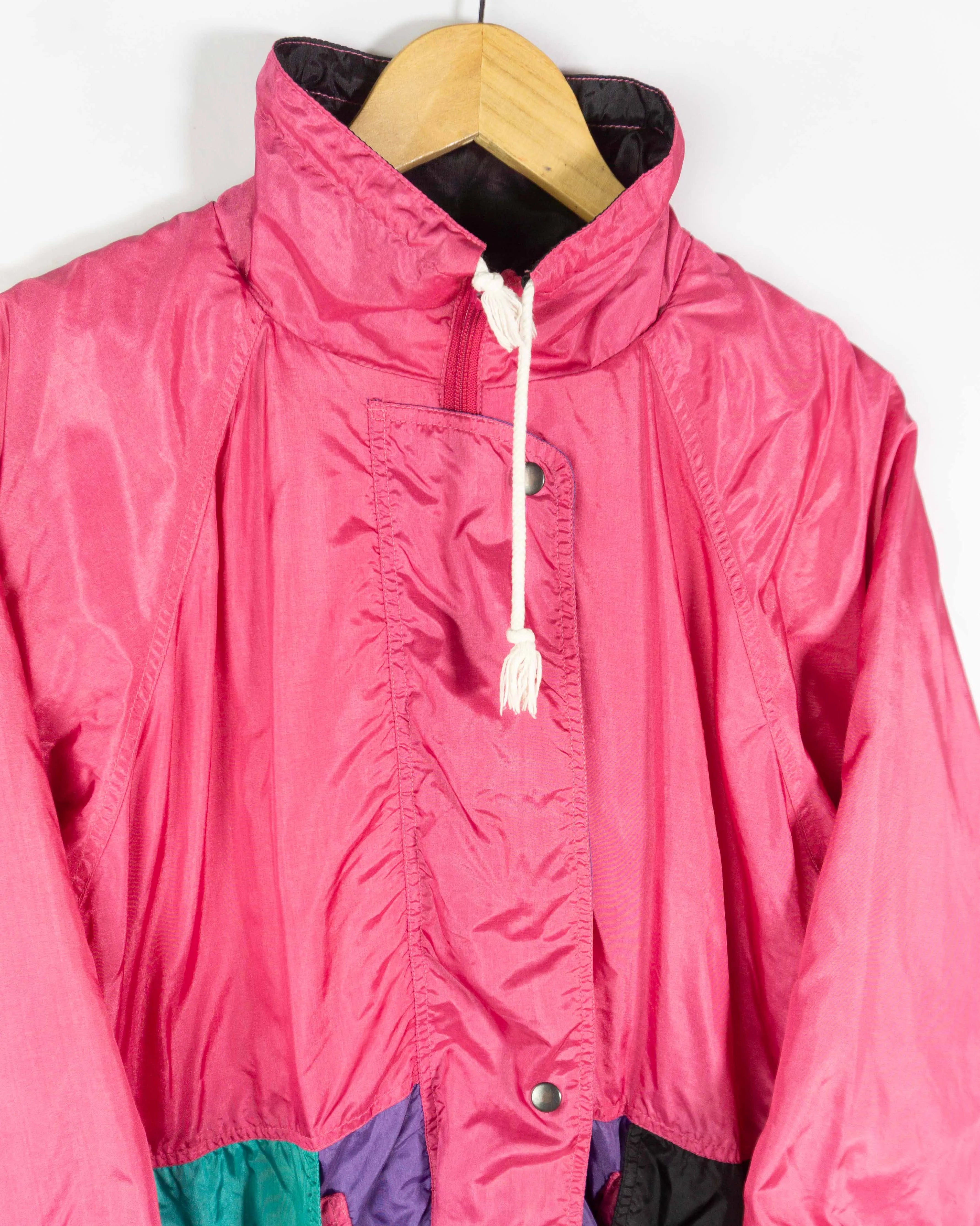 Chaqueta crazy vintage 90s rosa/morado M