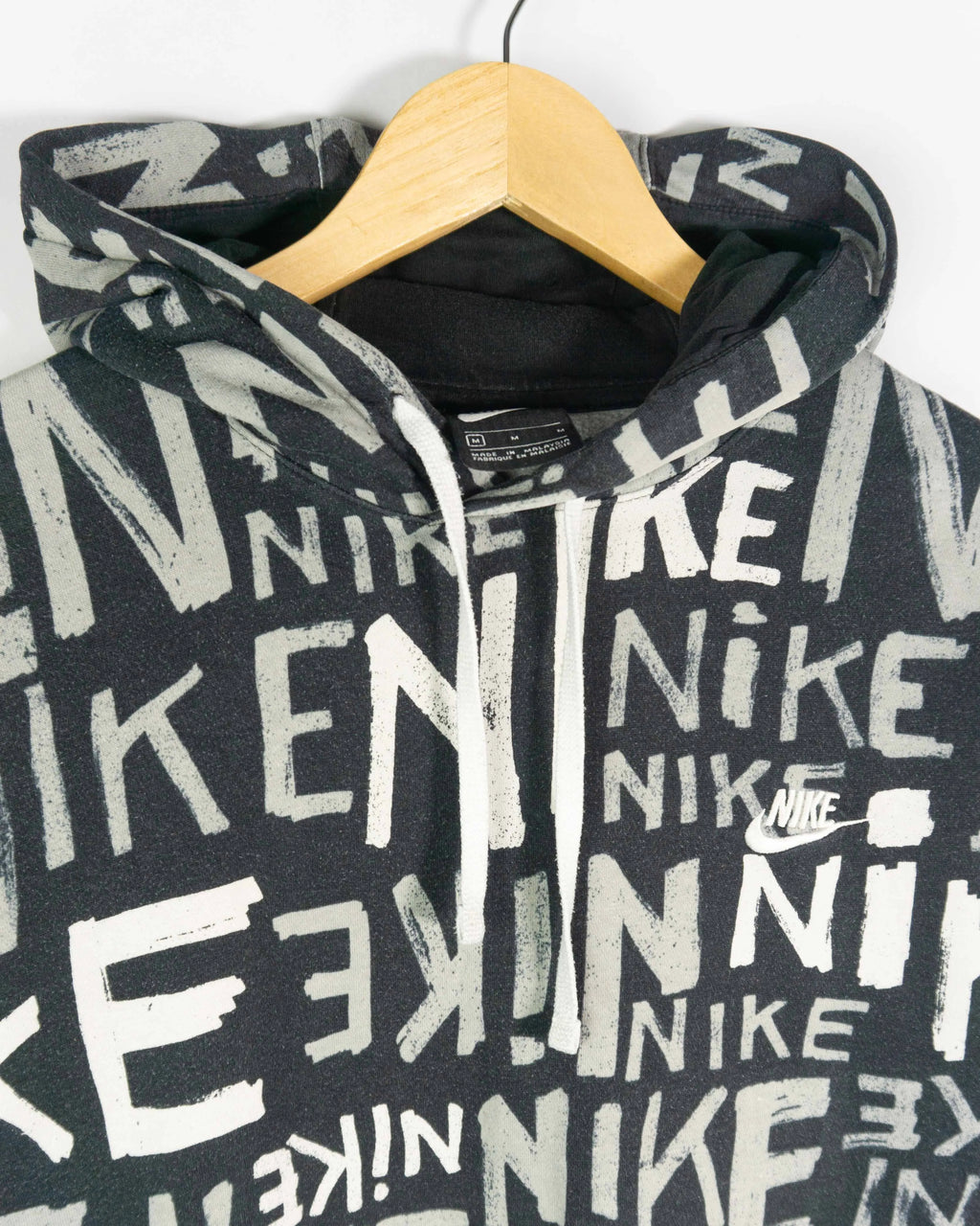 Sudadera con cremallera estampada Nike gris/negro M