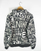 Sudadera con cremallera estampada Nike gris/negro M