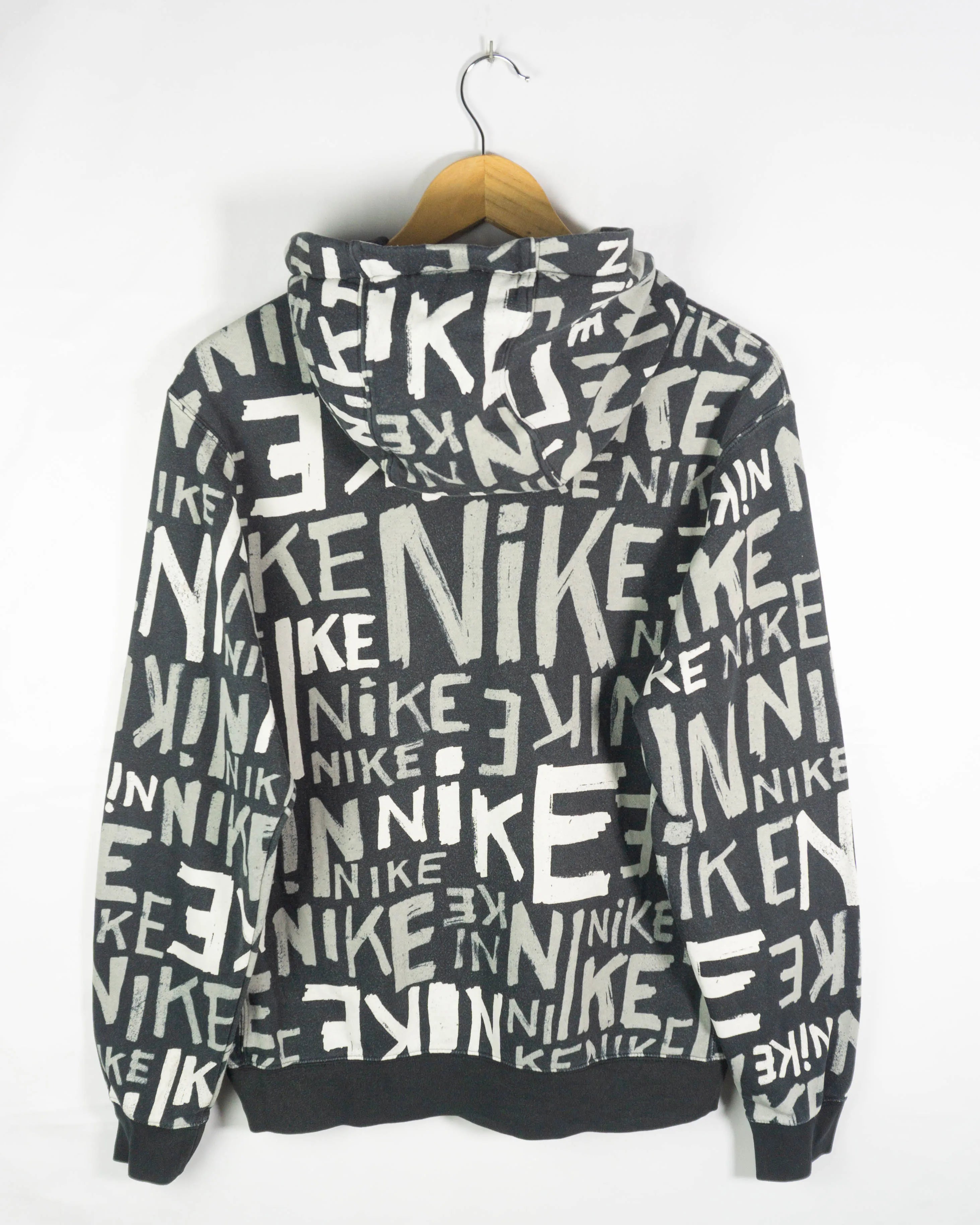 Sudadera con cremallera estampada Nike gris/negro M