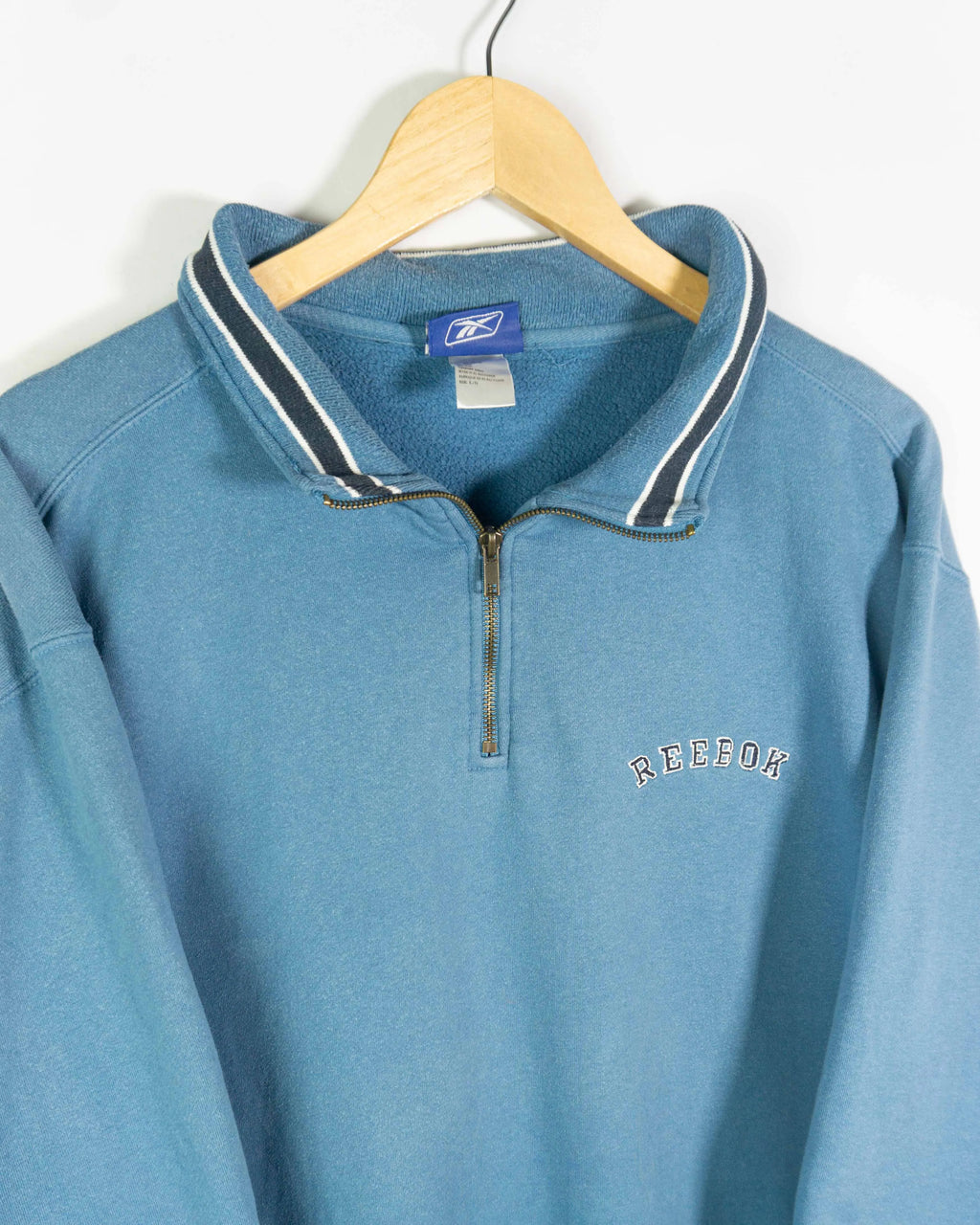 Sudadera 1/4 zip Reebok vintage azul claro XL