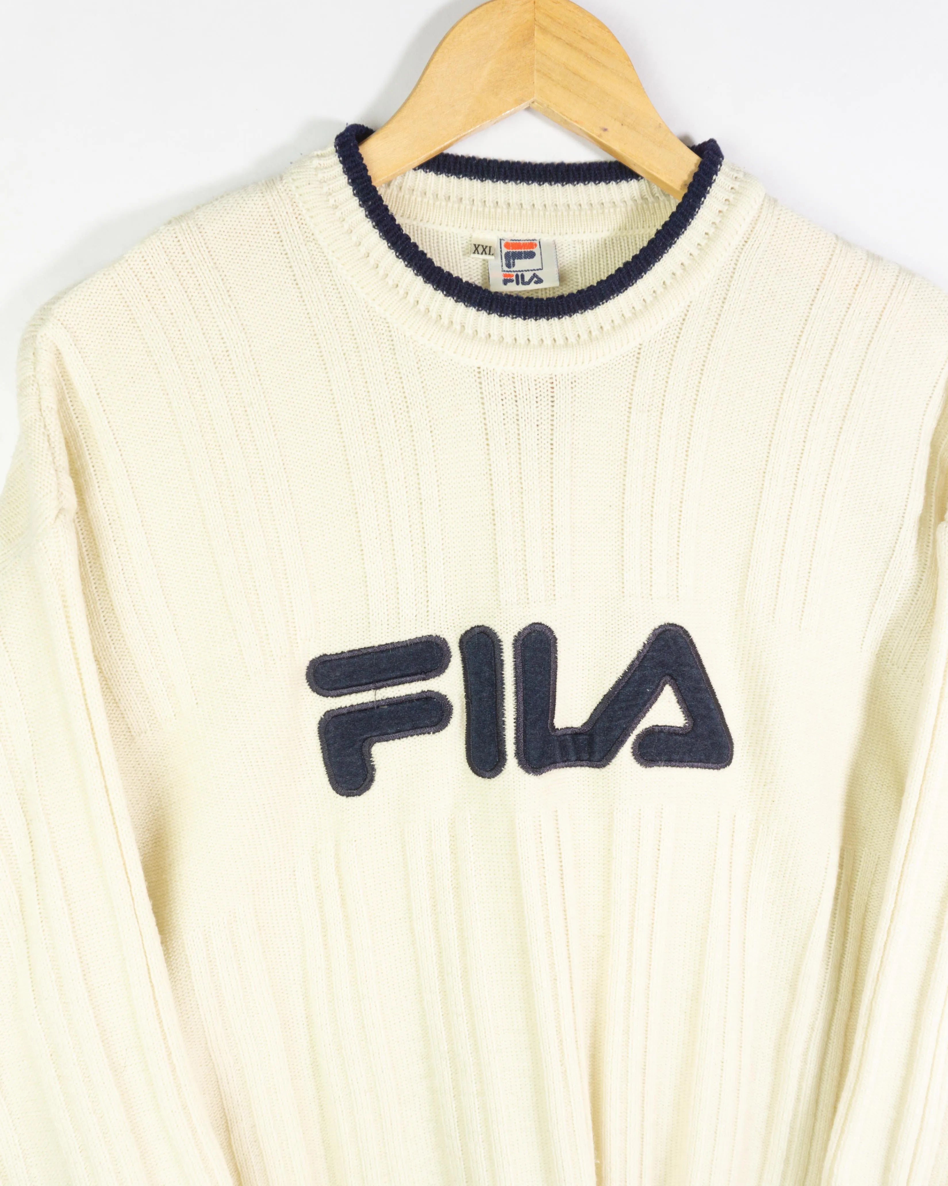 Jersey Fila bootleg vintage 90s beige M