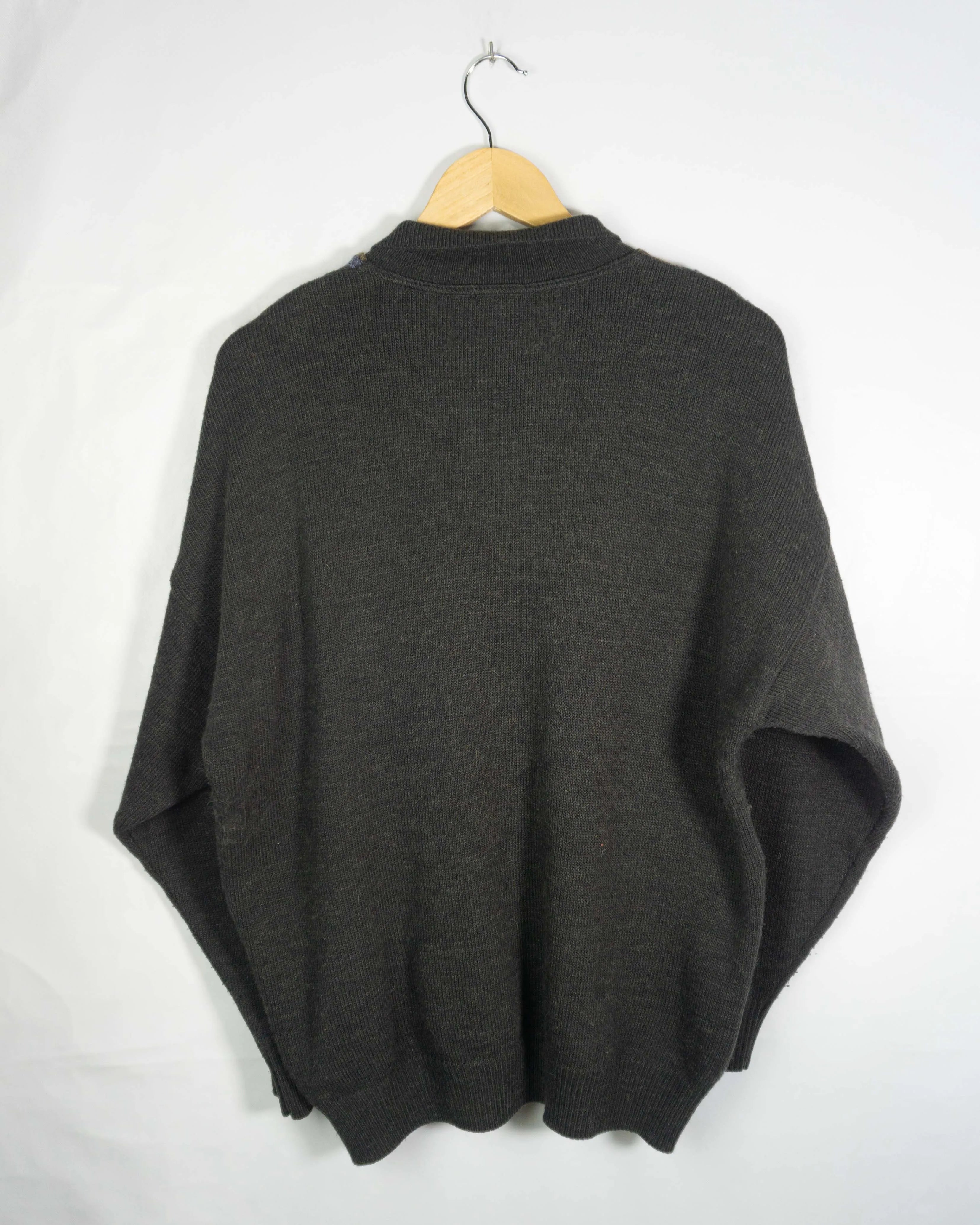 Jersey botones estampado vintage 90s L