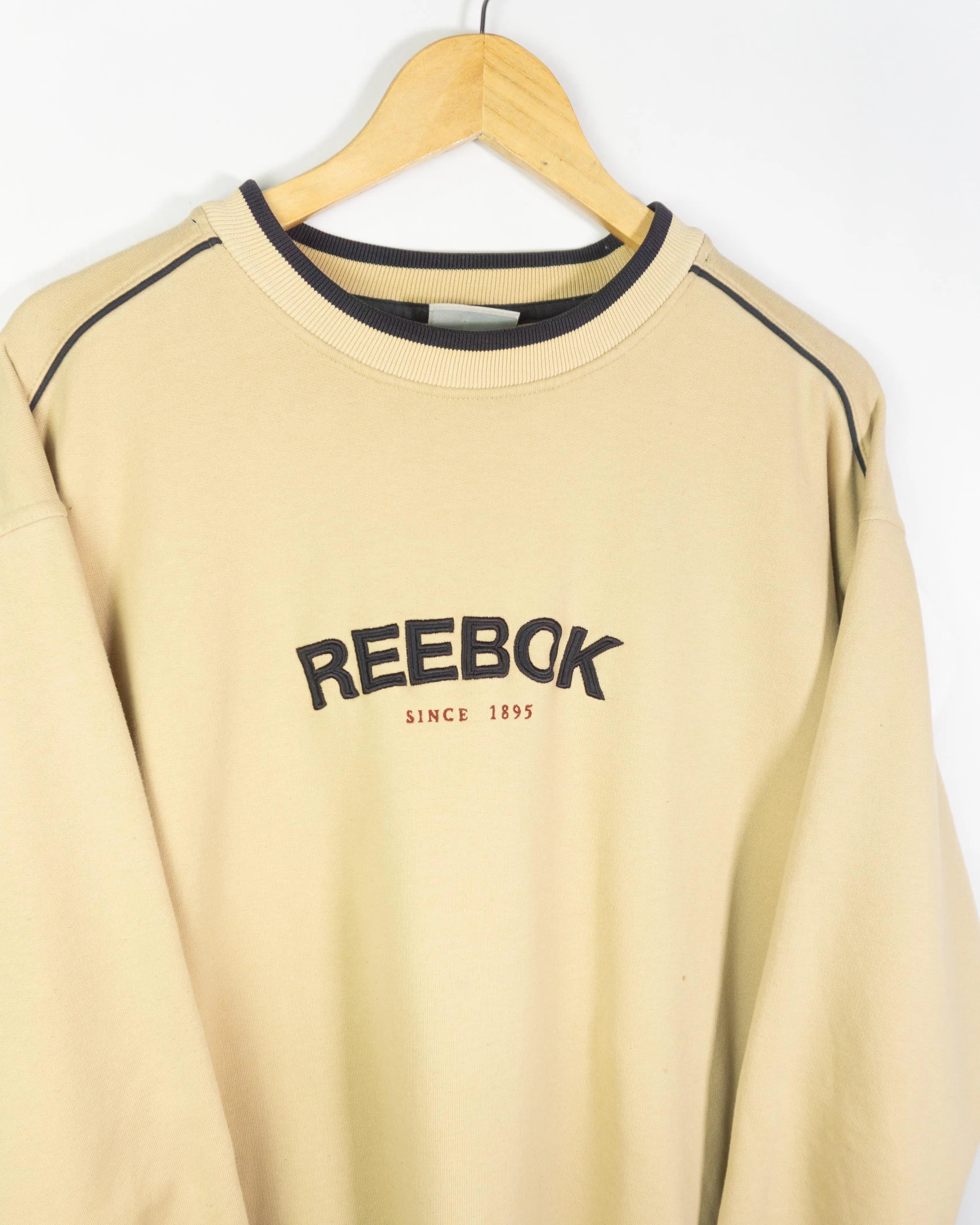 Sudadera bordado Reebok marrón claro XL
