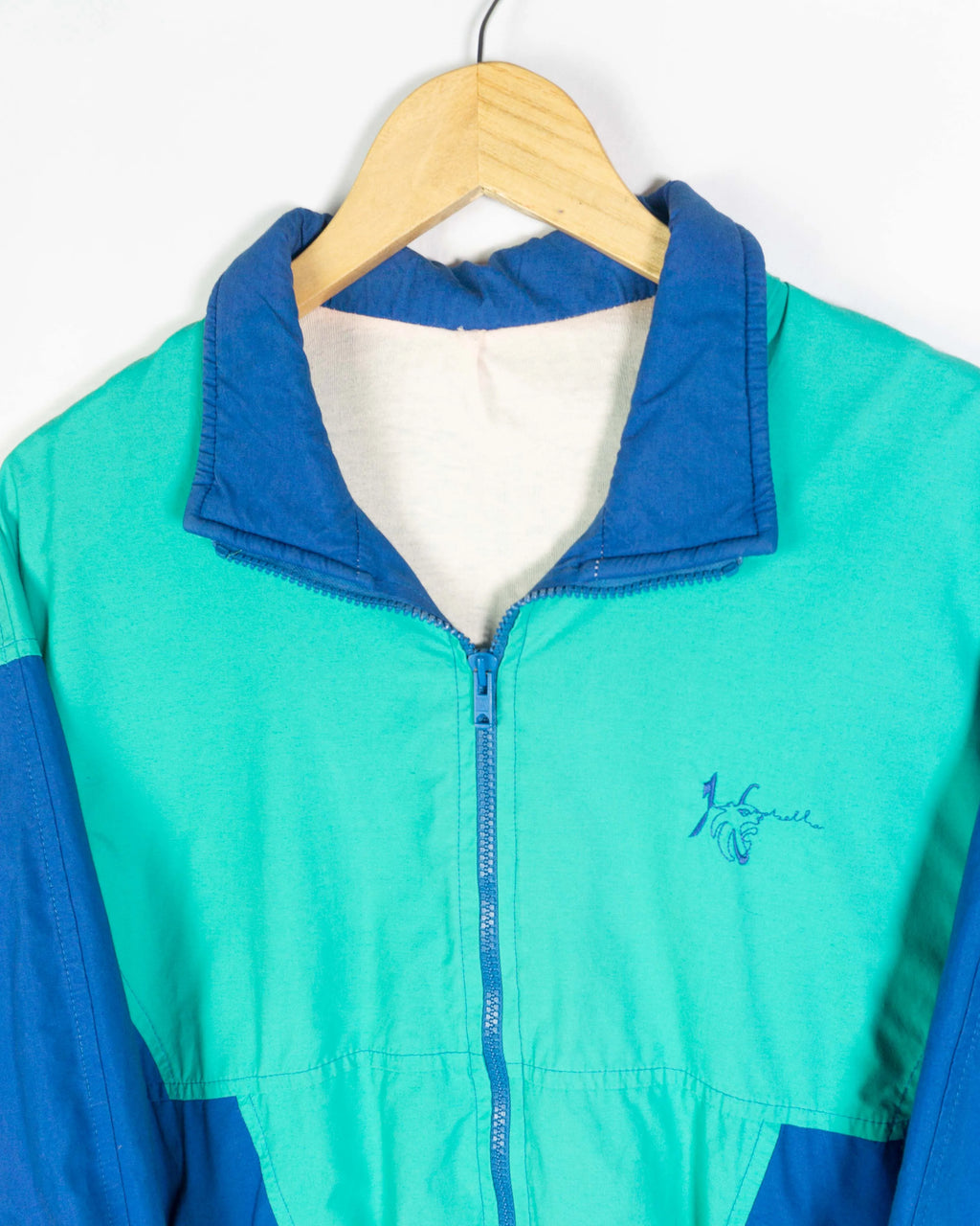 Chaqueta deportiva vintage verde/azul M