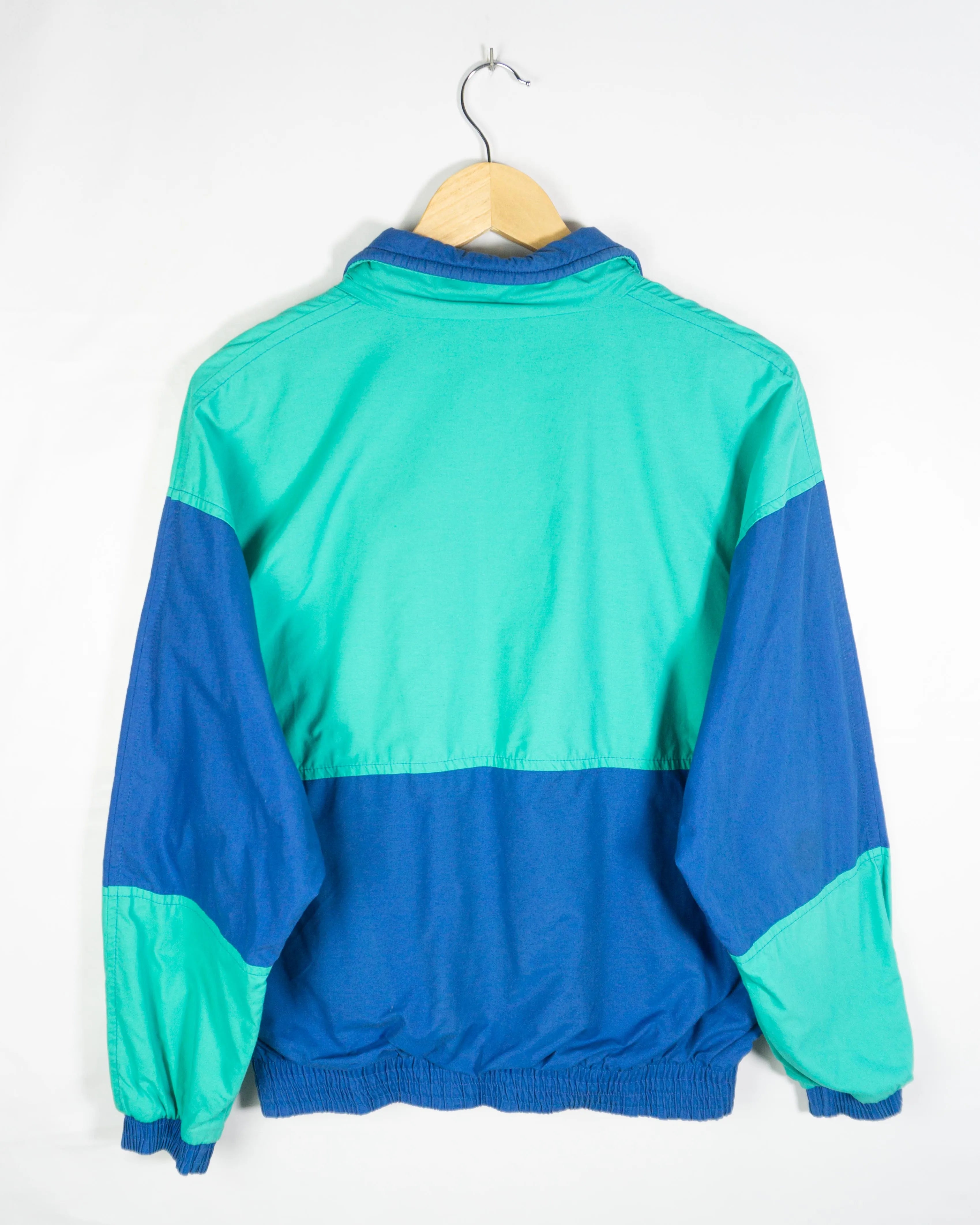 Chaqueta deportiva vintage verde/azul M