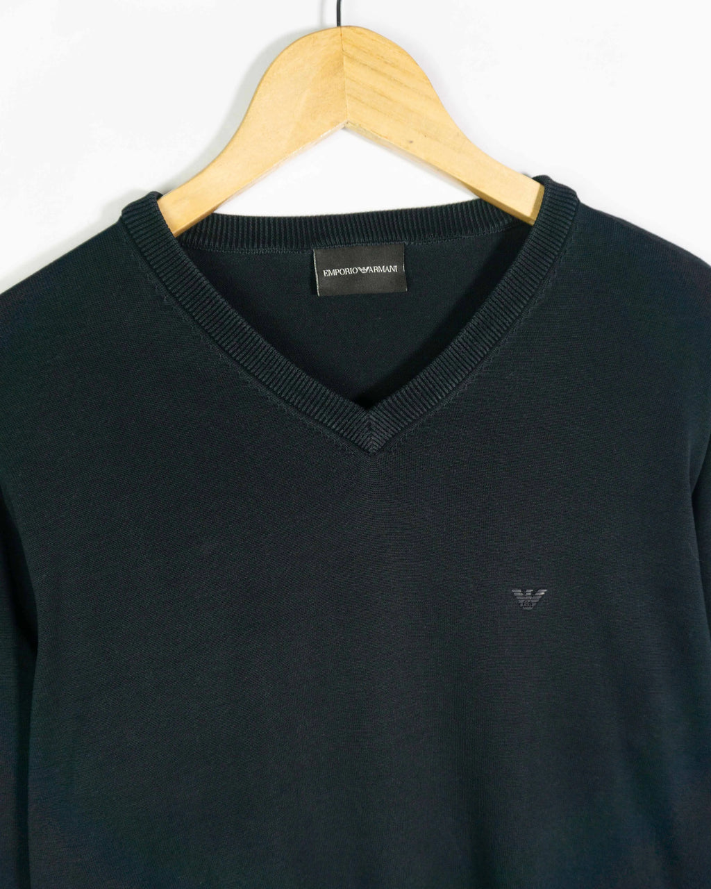 Jersey cuello pico Armani azul marino L