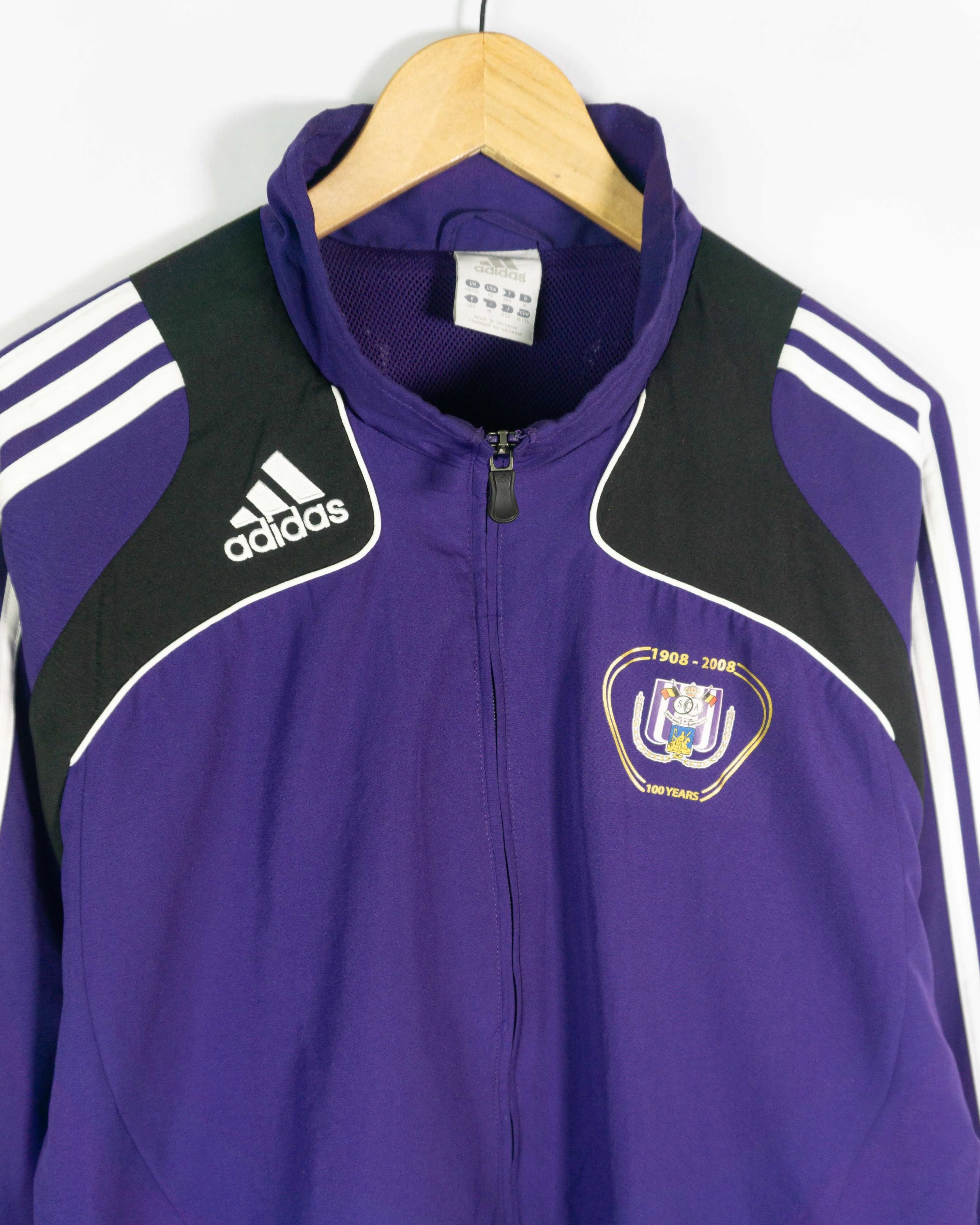 Chaqueta deportiva Adidas Anderlecht morado/negro 2008/09 XL
