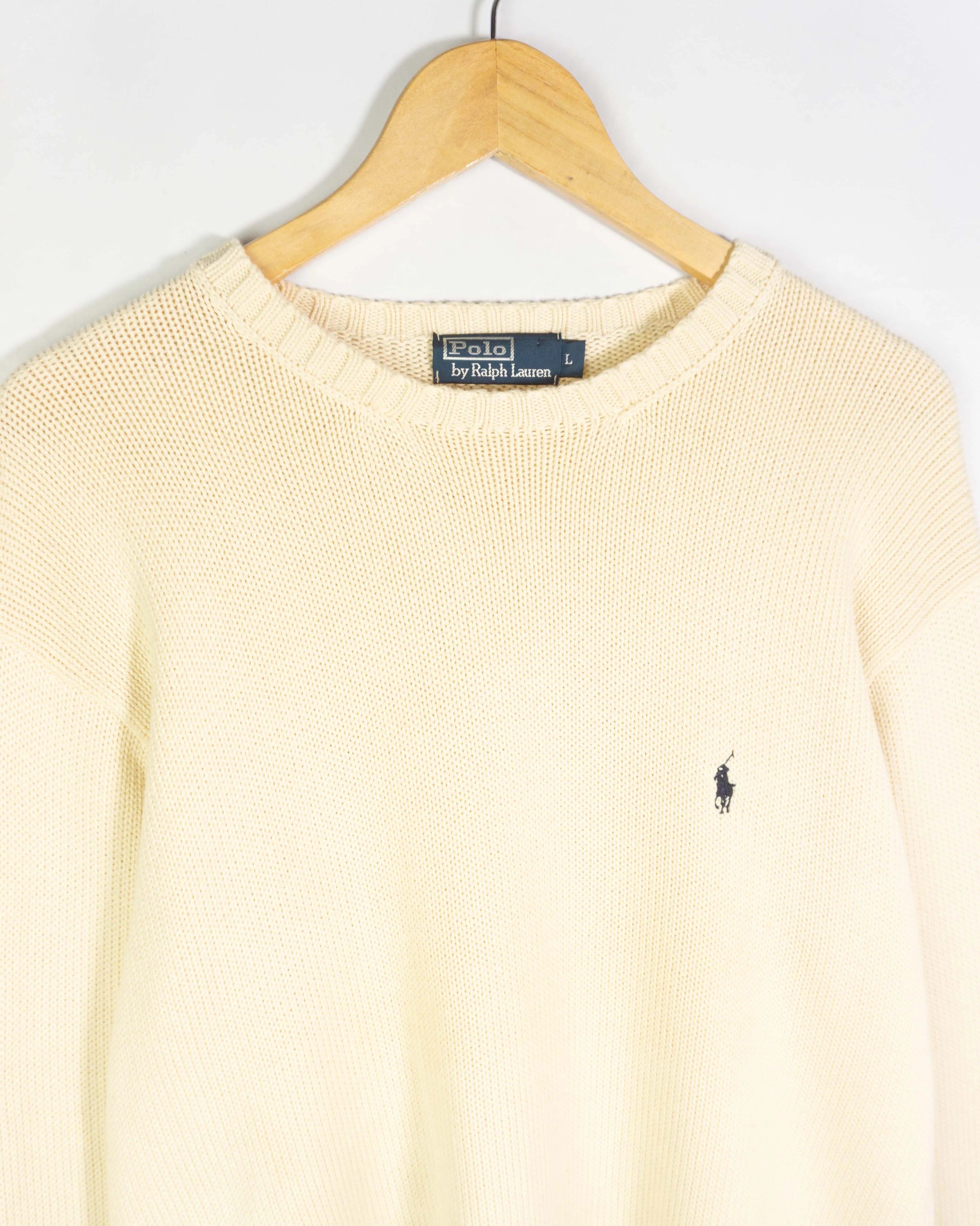 Jersey algodón Ralph Lauren vintage beige L