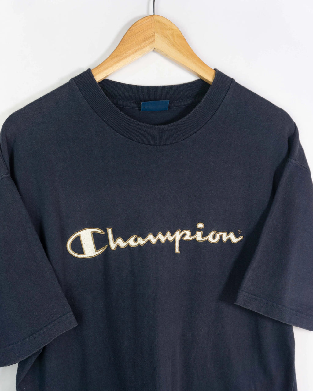 Camiseta bordado Champion vintage azul marino XL
