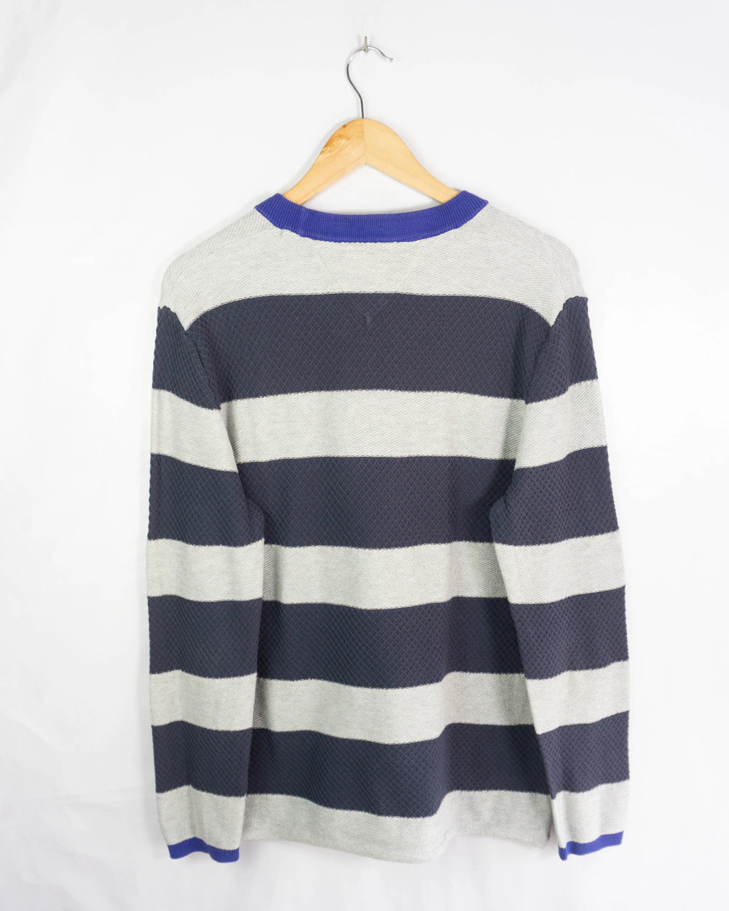Jersey de rayas Tommy Jeans gris/azul marino M