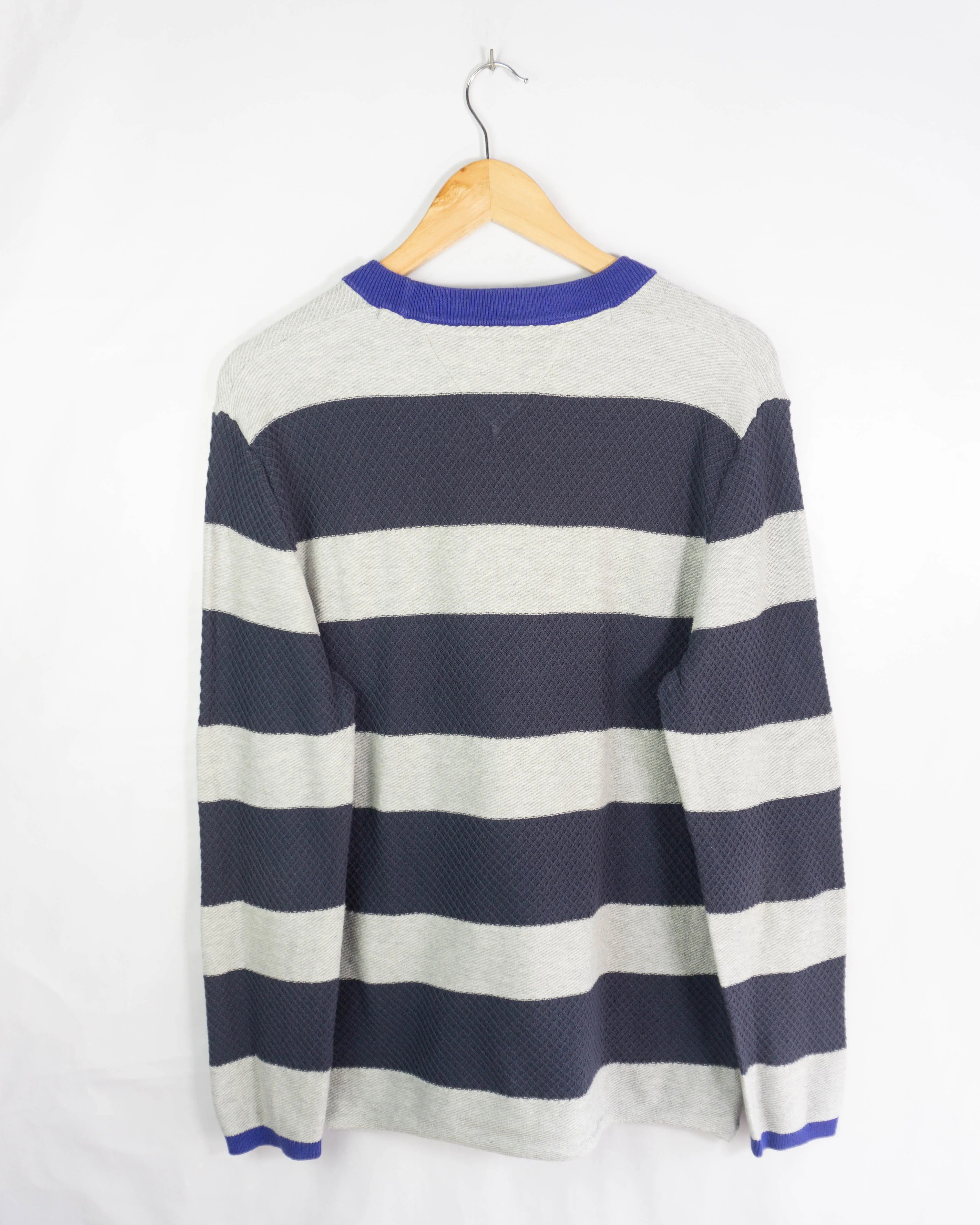 Jersey de rayas Tommy Jeans gris/azul marino M