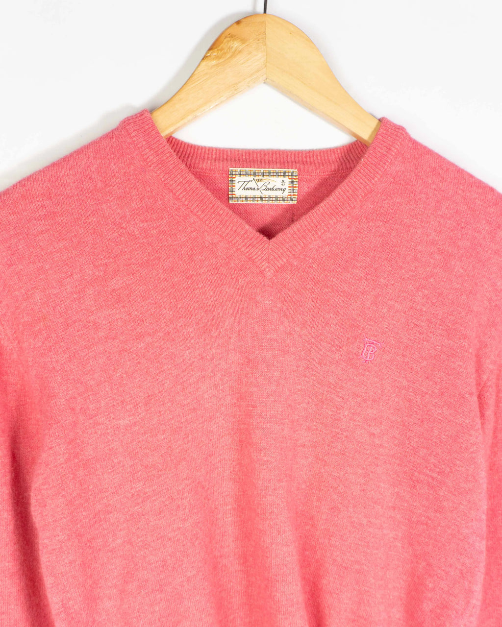 Jersey de lana mujer Thomas Burberrys vintage rosa S