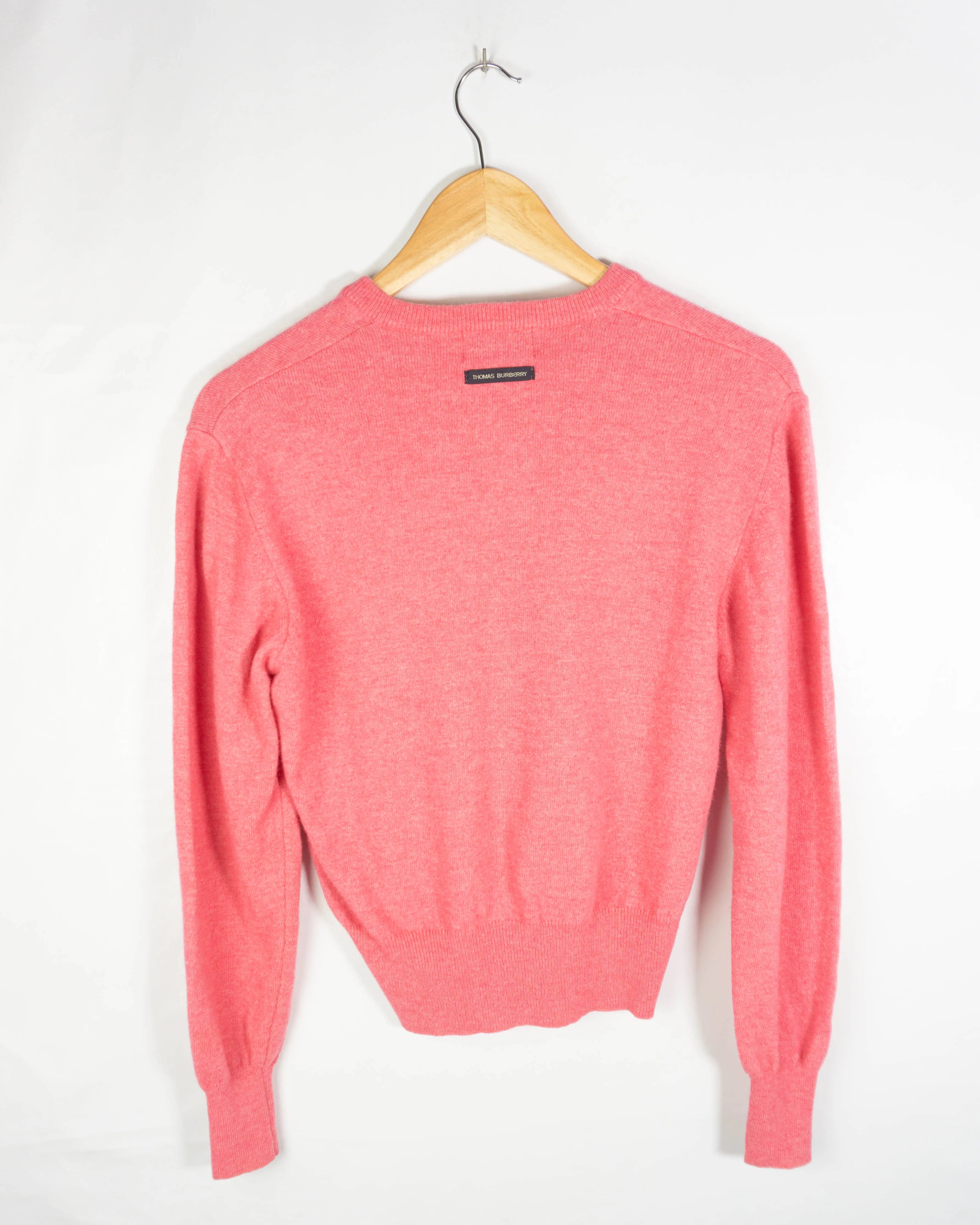 Jersey de lana mujer Thomas Burberrys vintage rosa S