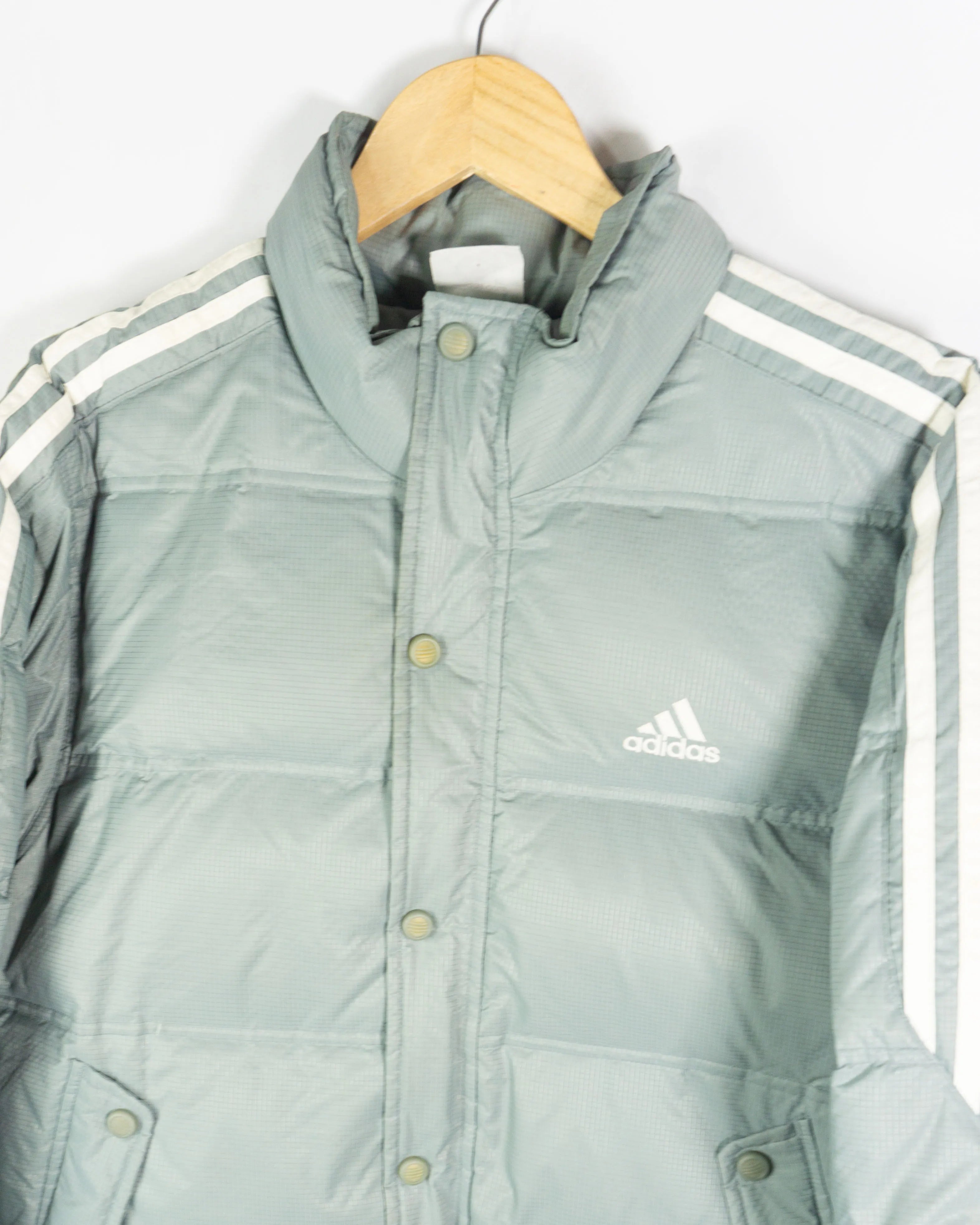 Abrigo acochado Adidas vintage 00s gris M