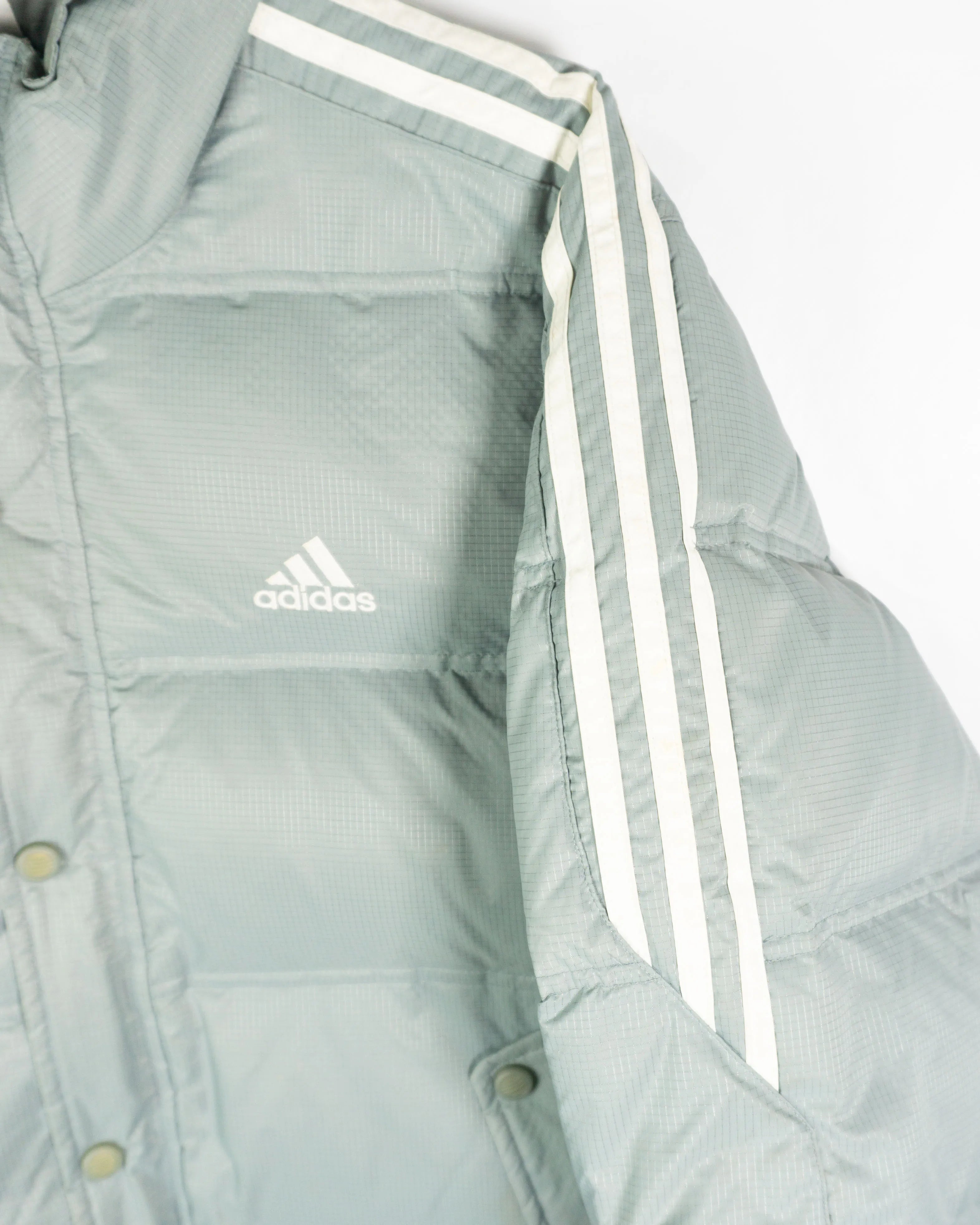 Abrigo acochado Adidas vintage 00s gris M