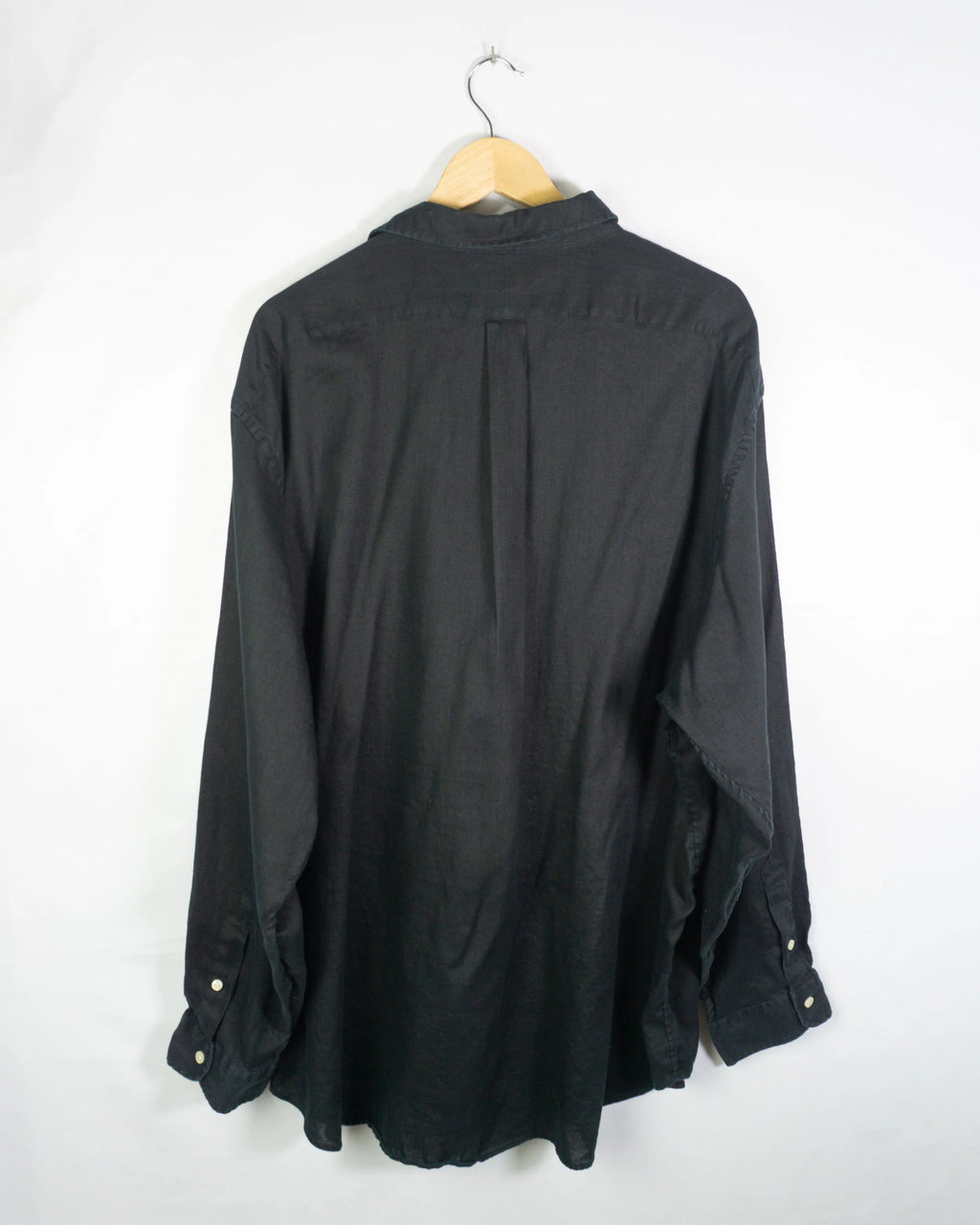 Camisa de lino Ralph Lauren negro 3XL