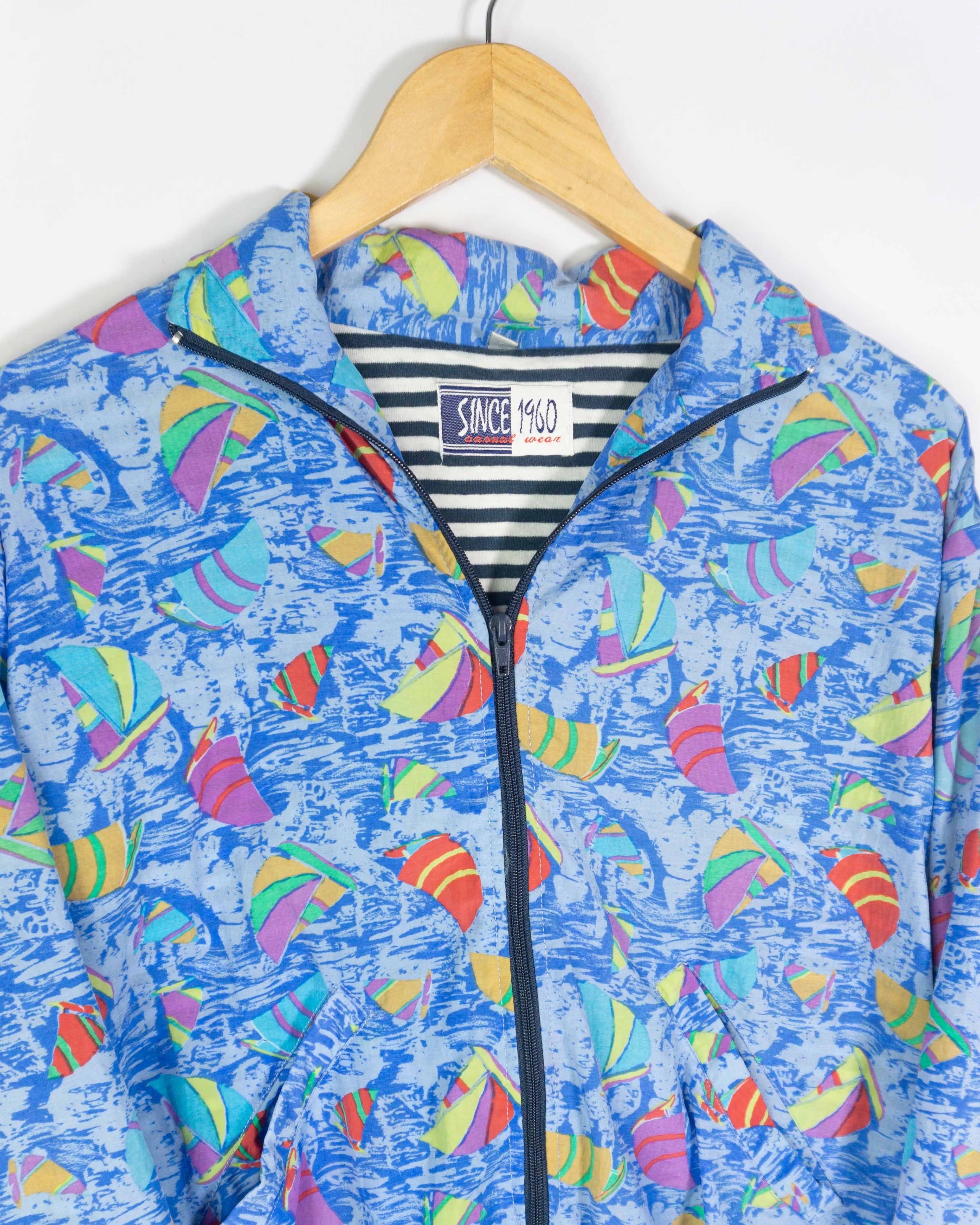 Chaqueta deportiva vintage mujer estampada S