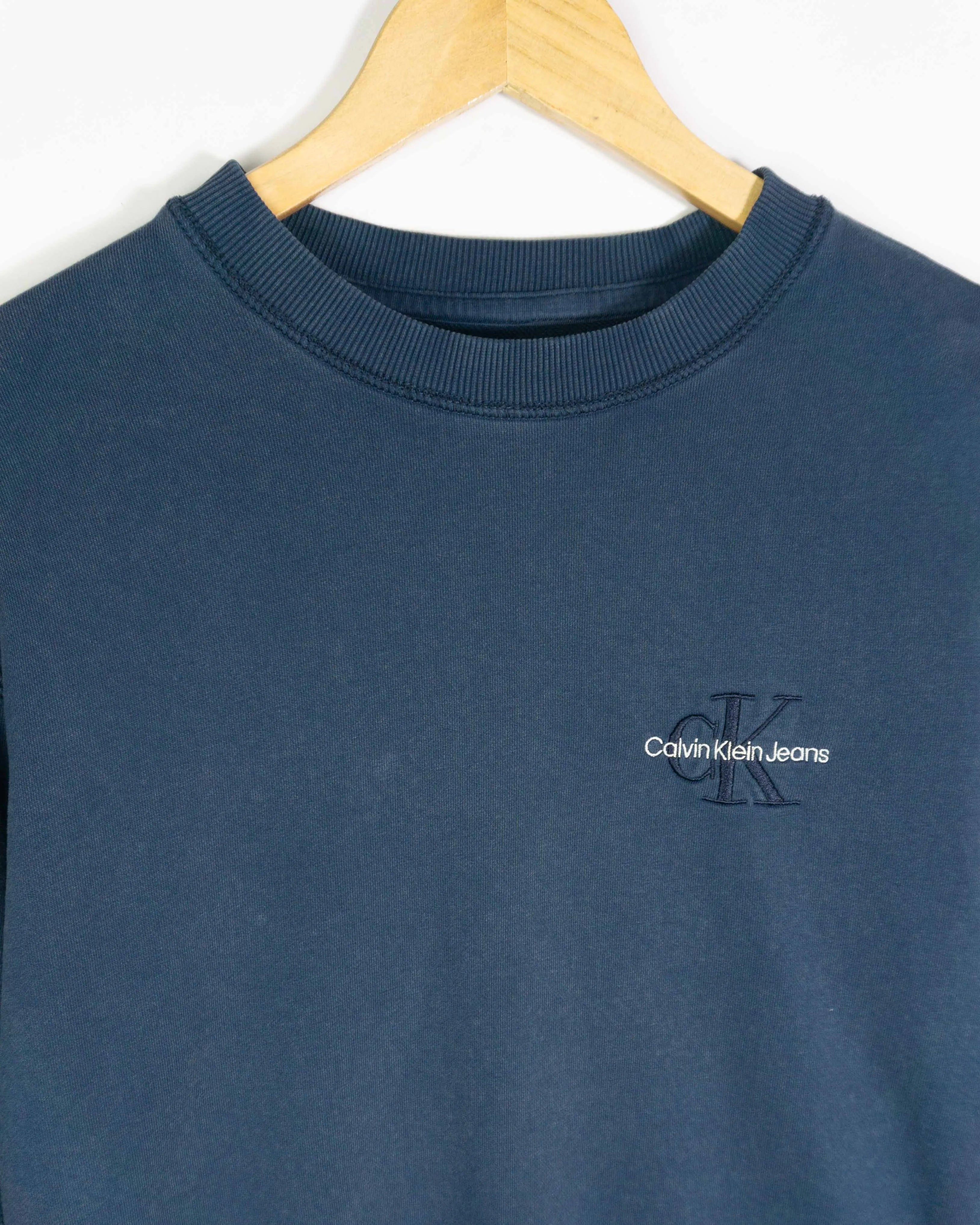 Sudadera bordado Calvin Klein azul marino L