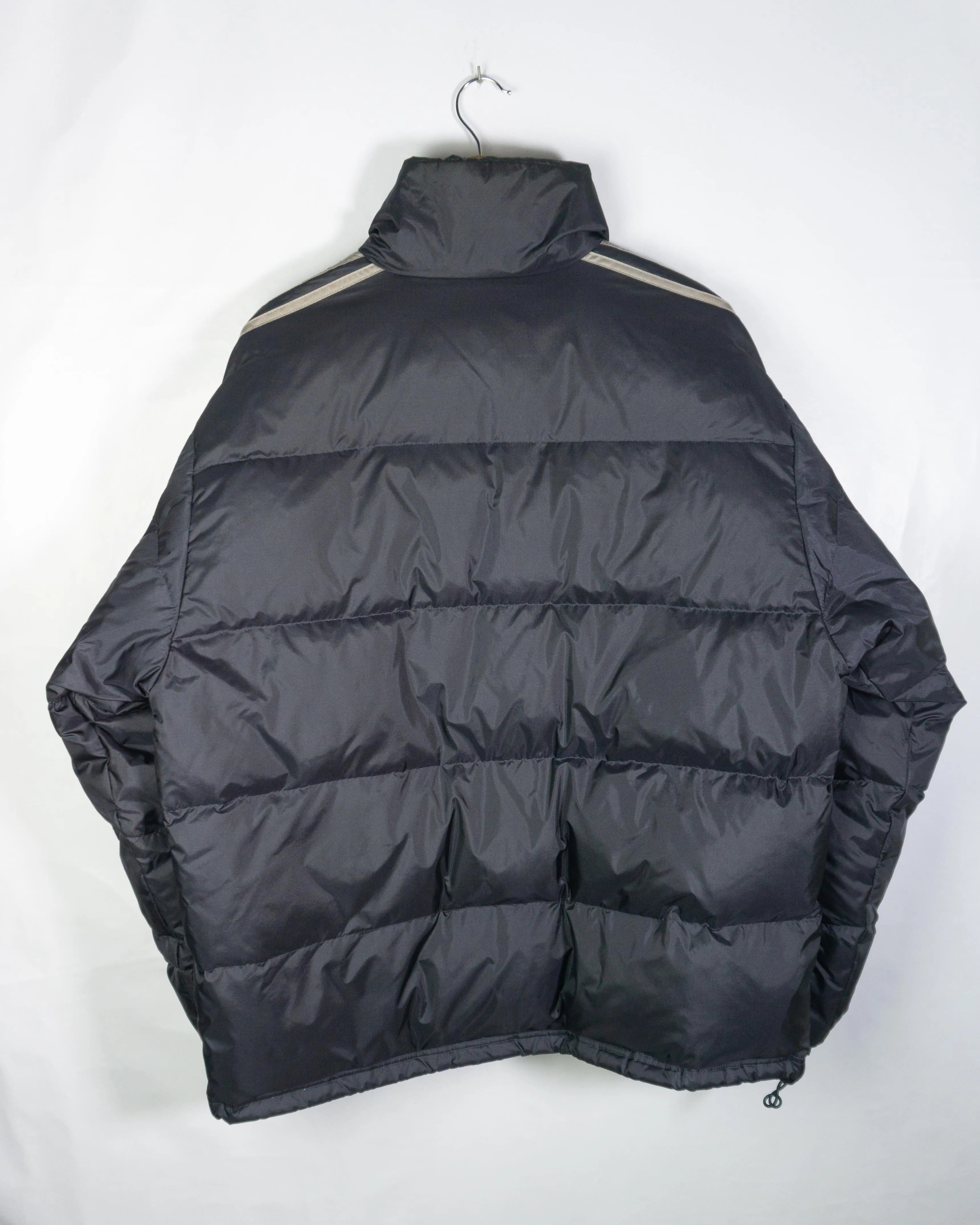 Abrigo de plumas Adidas vintage 00s azul marino L