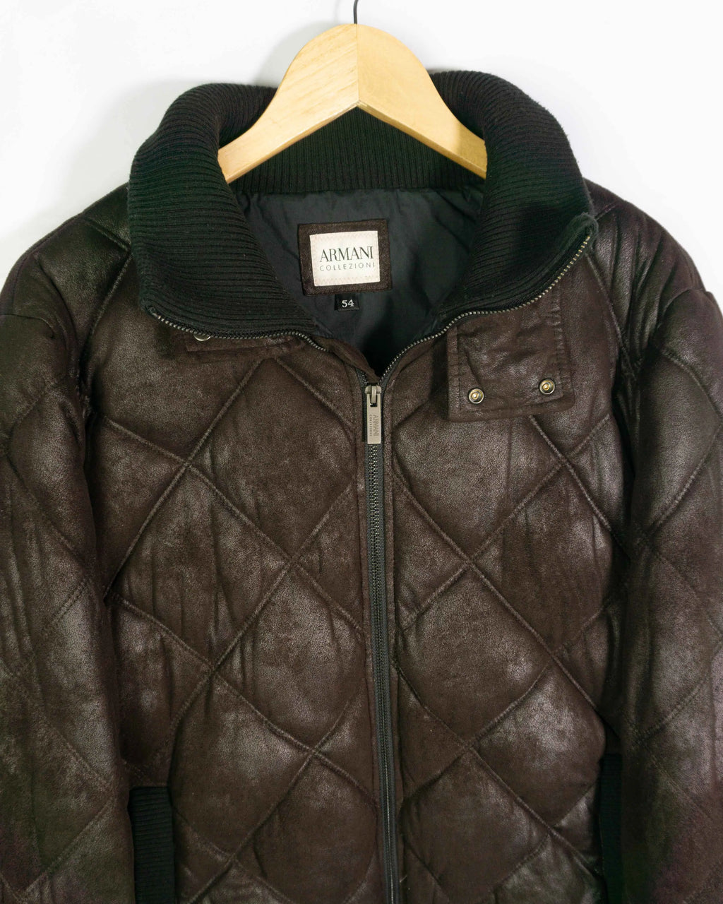 Bomber Armani Collezioni Vintage 90s Marrón — Talla 54