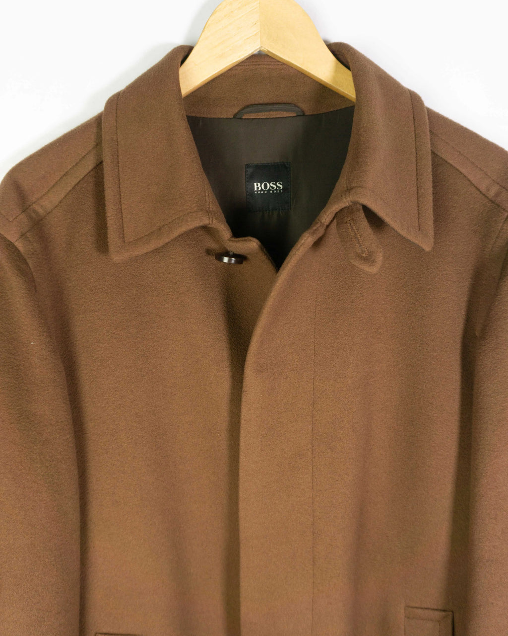 Abrigo Hugo Boss Vintage 90s Camel — Talla L