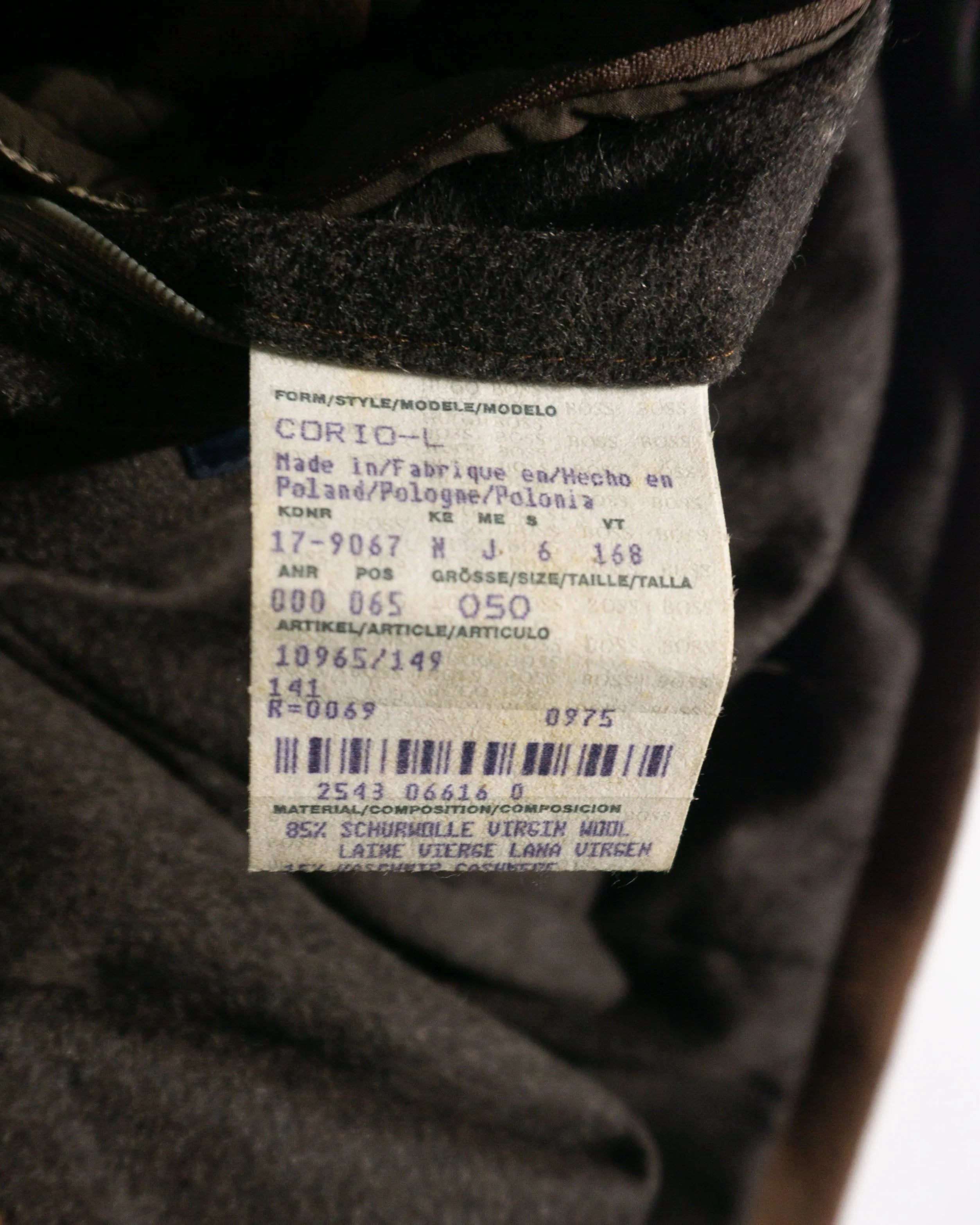 Abrigo Hugo Boss Vintage 90s Camel — Talla L