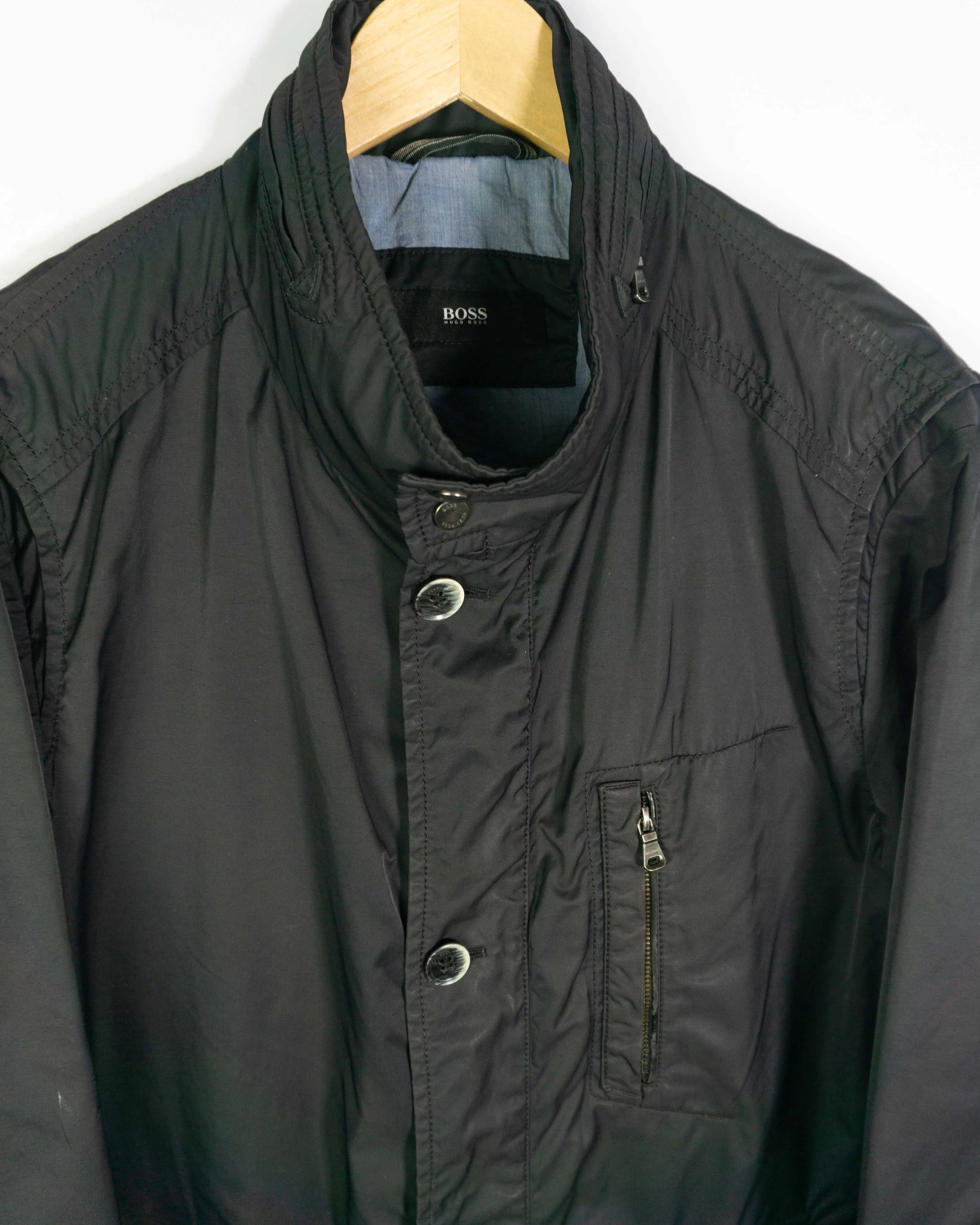 Chaqueta Hugo Boss Vintage 2000s Verde Oliva — Talla L
