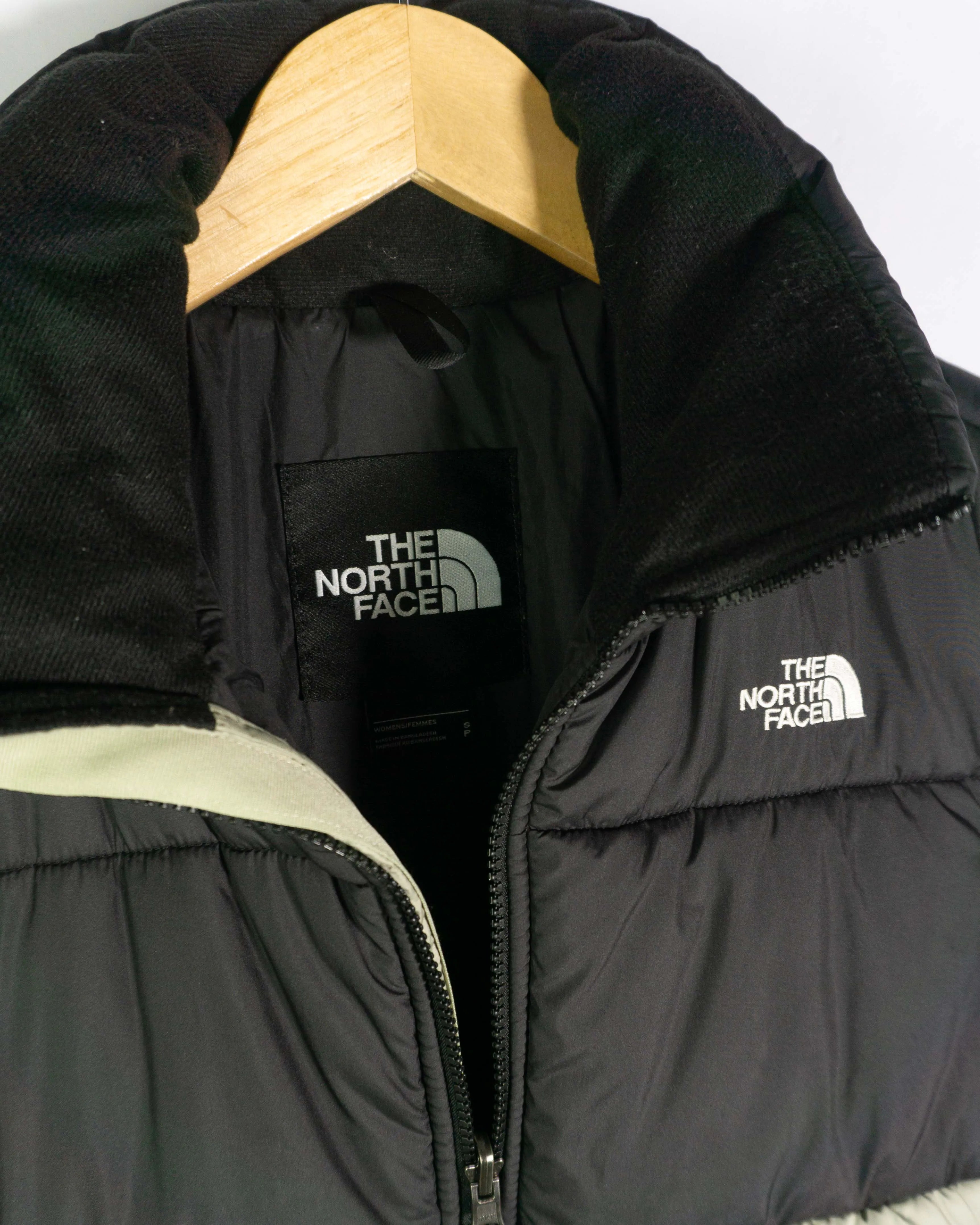 Puffer North Face Nuptse Verde Mujer — Talla S