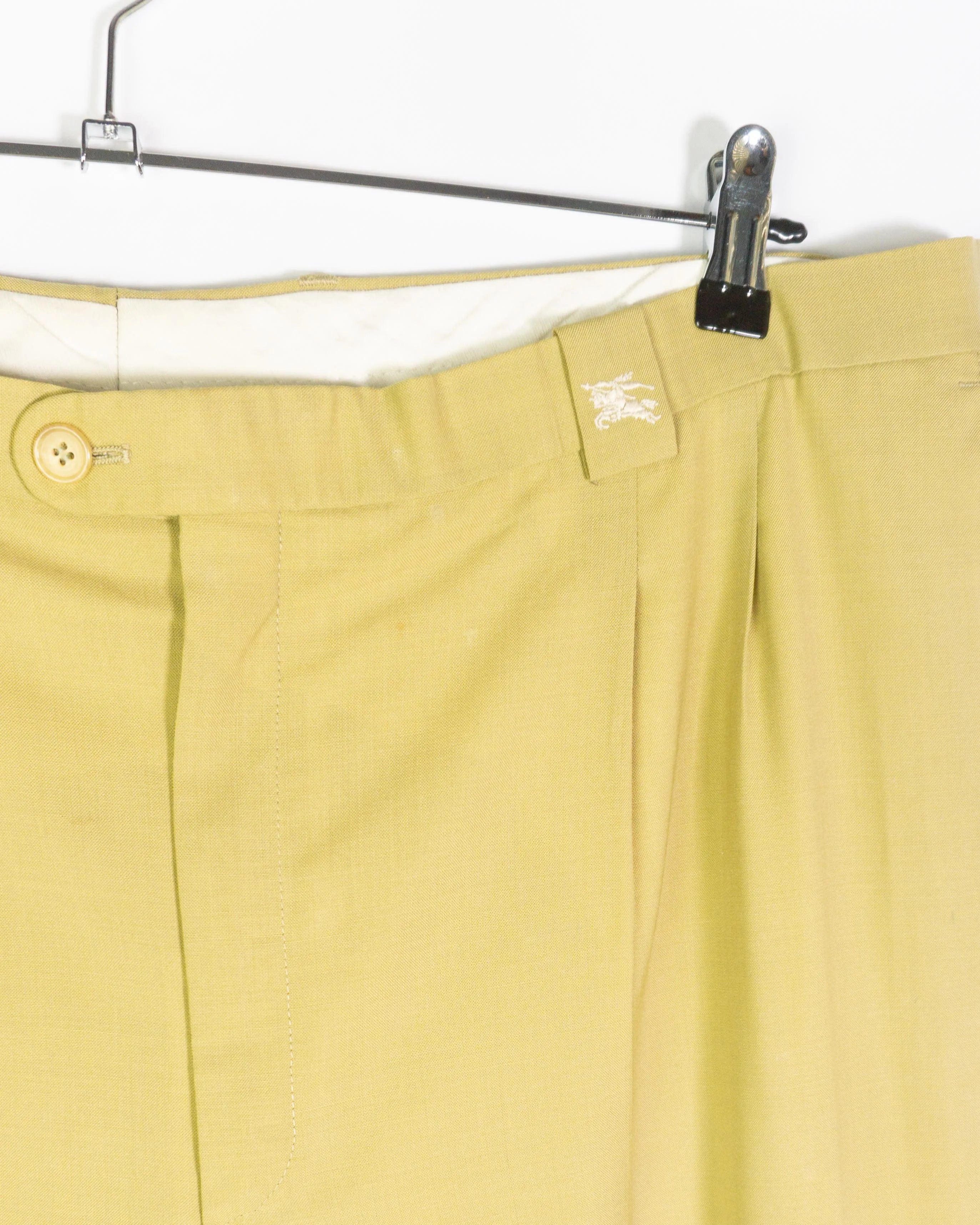 Pantalón Burberry's Vintage 90s Amarillo Mostaza — Talla 56