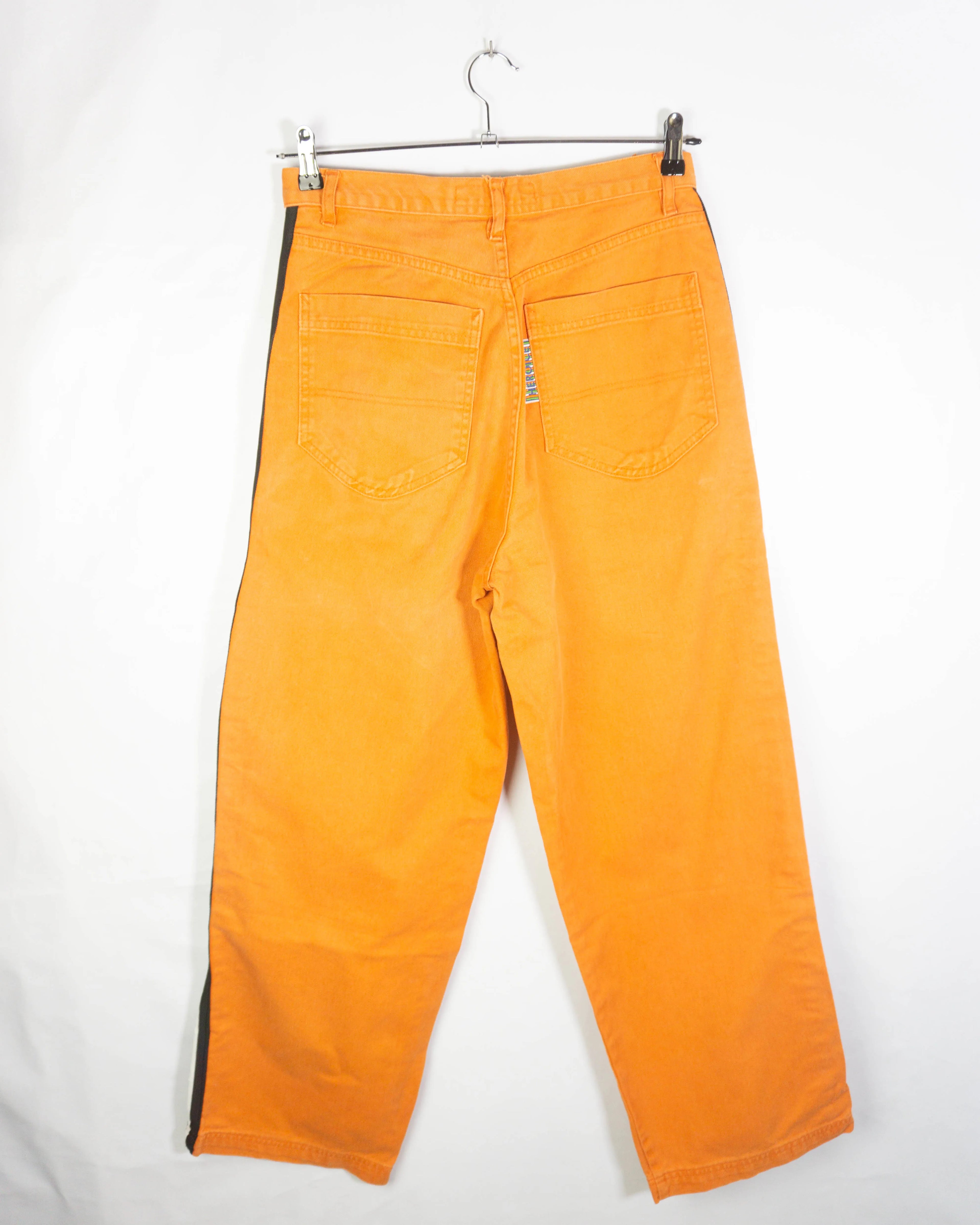 Pantalón Heroice Vintage Y2K Naranja Franja — Talla M