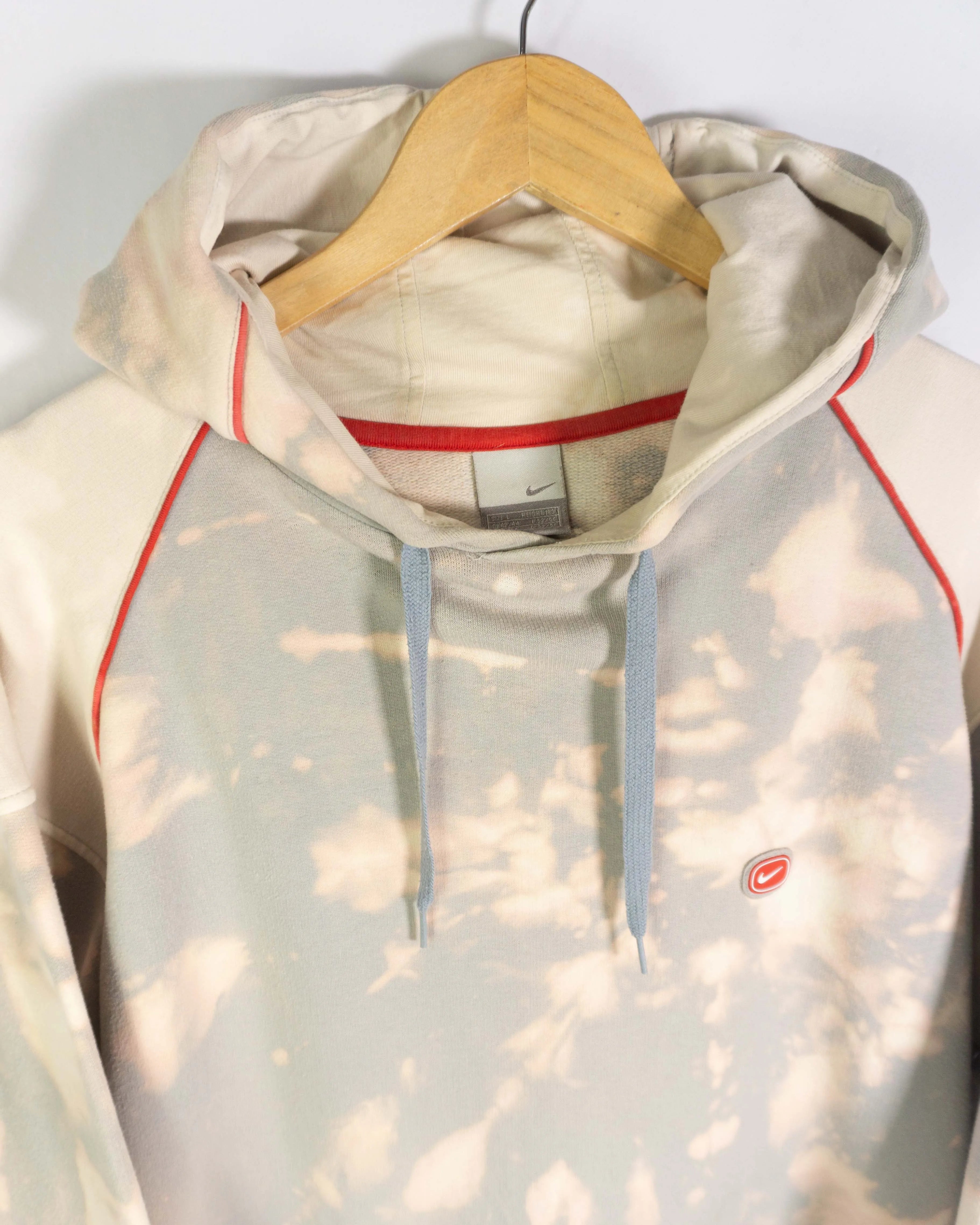 Sudadera hoodie Nike Cortez 72 Vintage 00s tie-dye gris y crema — Talla L