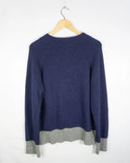 Cardigan Pepe Jeans Vintage 00s azul marino con cremallera — Talla XL