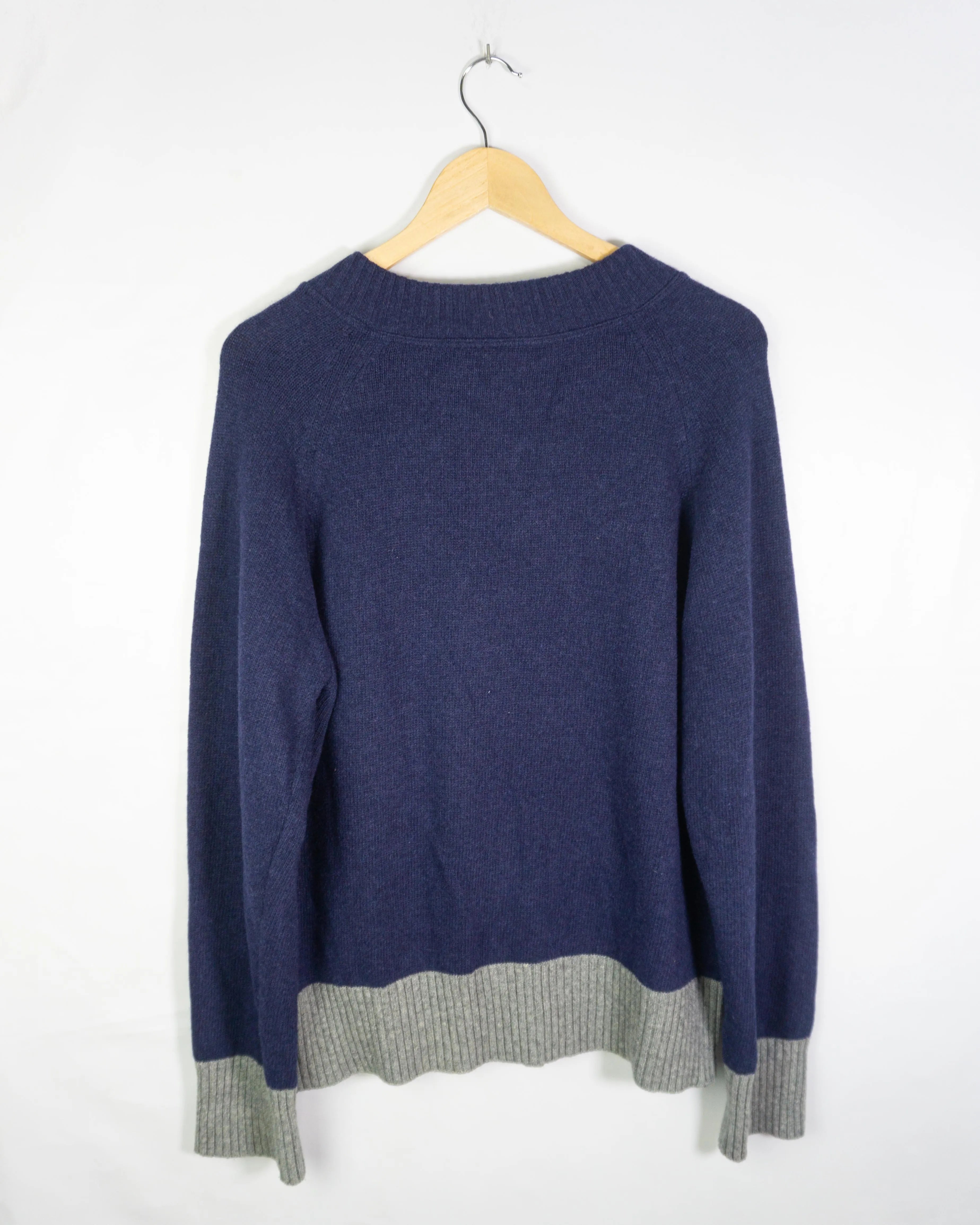 Cardigan Pepe Jeans Vintage 00s azul marino con cremallera — Talla XL