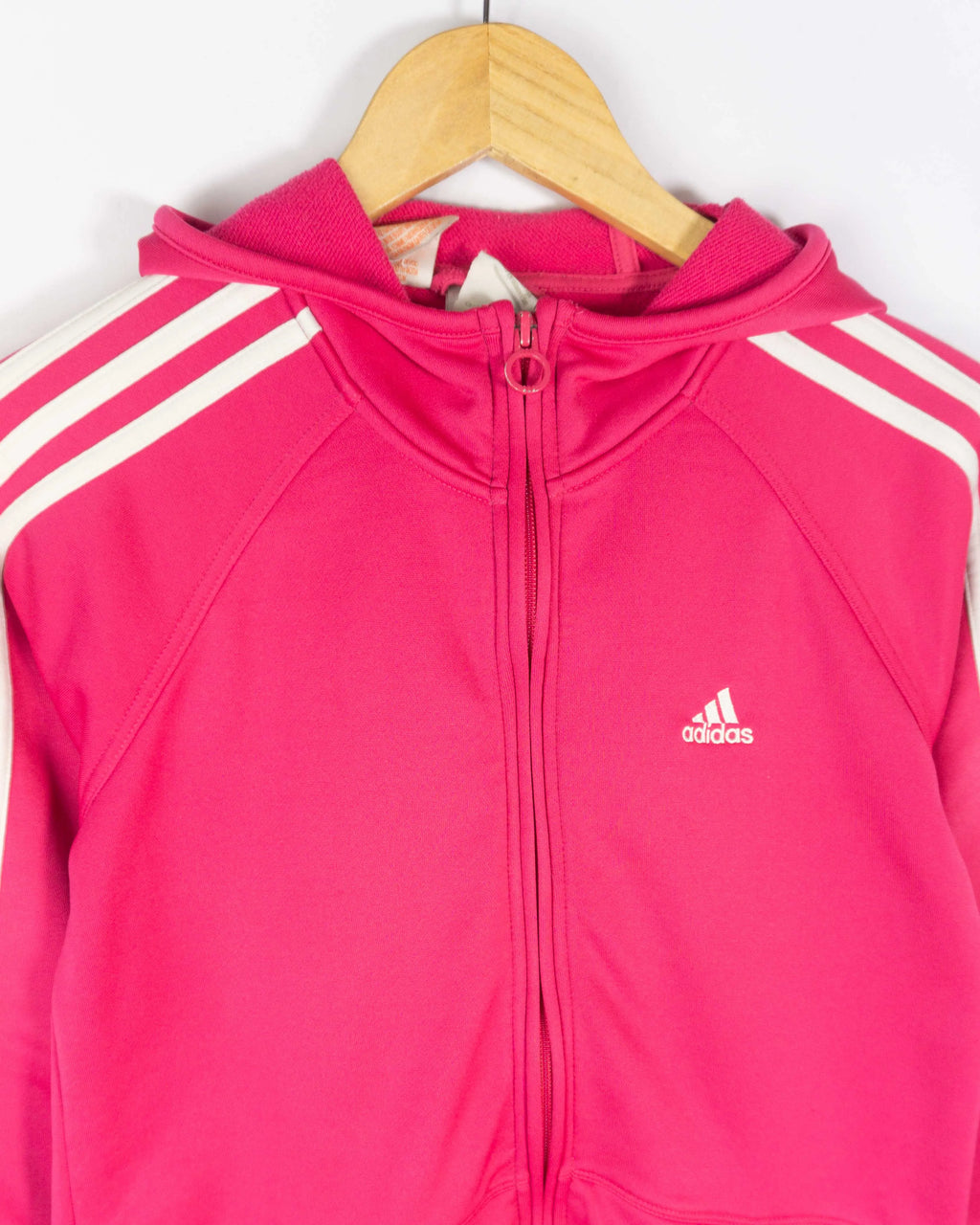 Sudadera cremallera Adidas Vintage 00s rosa 3 rayas mujer — Talla S
