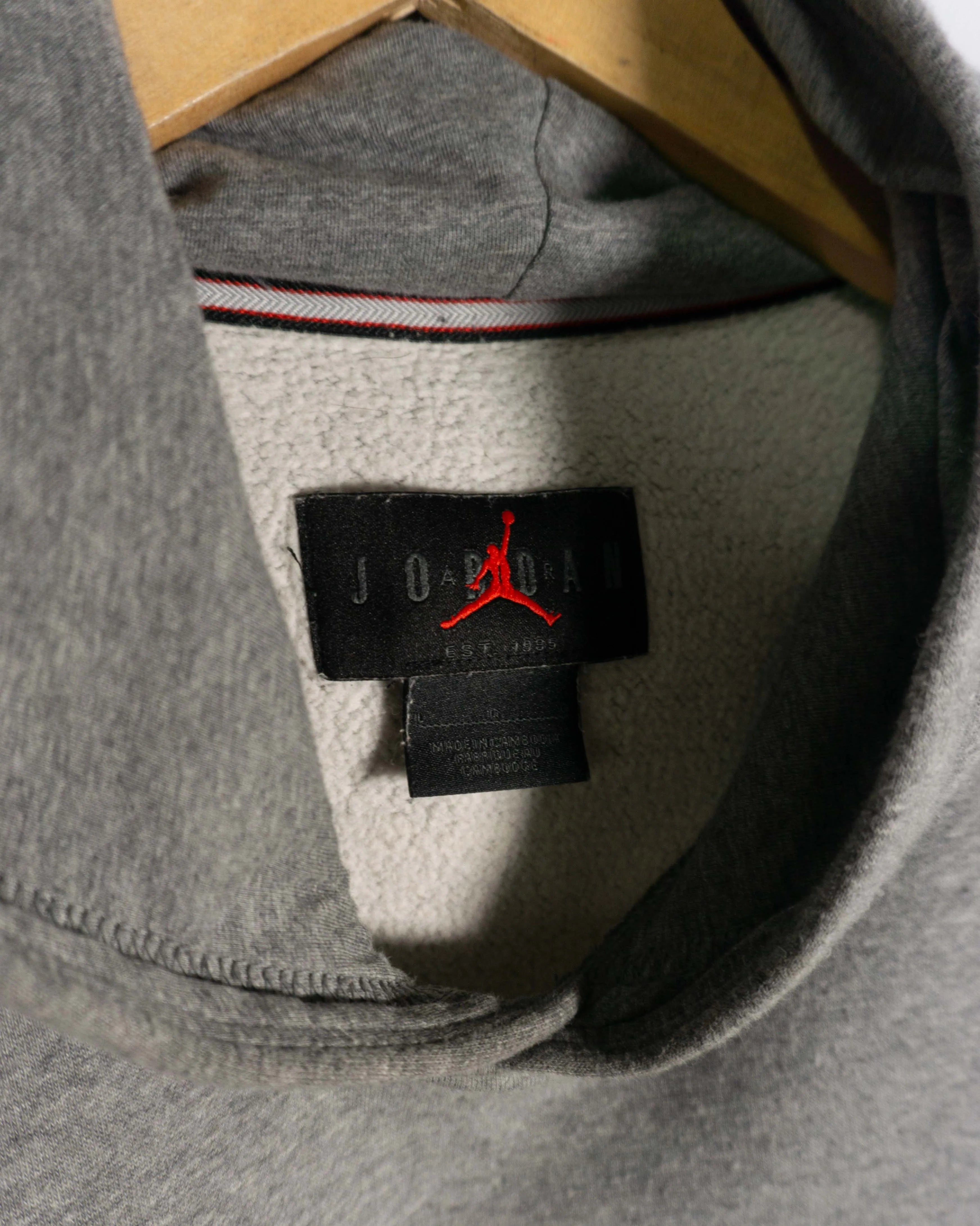 Sudadera hoodie Jordan gris Jumpman — Talla L
