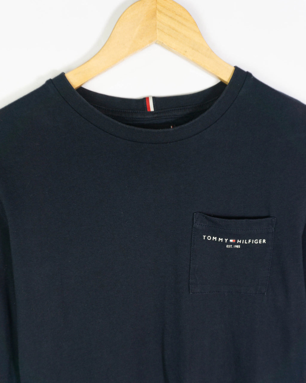 Camiseta Manga Larga Tommy Hilfiger Azul Marino — Talla XS