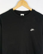 Sudadera Nike Logo Bordado Negra — Talla M