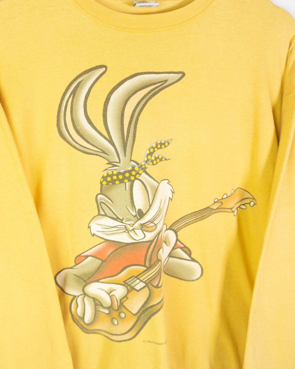Camiseta Looney Tunes Bugs Bunny Vintage 1998 Amarilla — Talla M