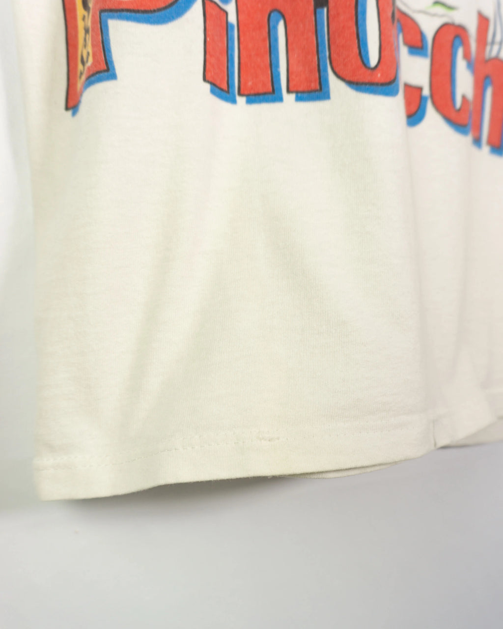 Camiseta Disney Pinocchio Vintage 80s-90s Character Fashions Blanca — Talla S