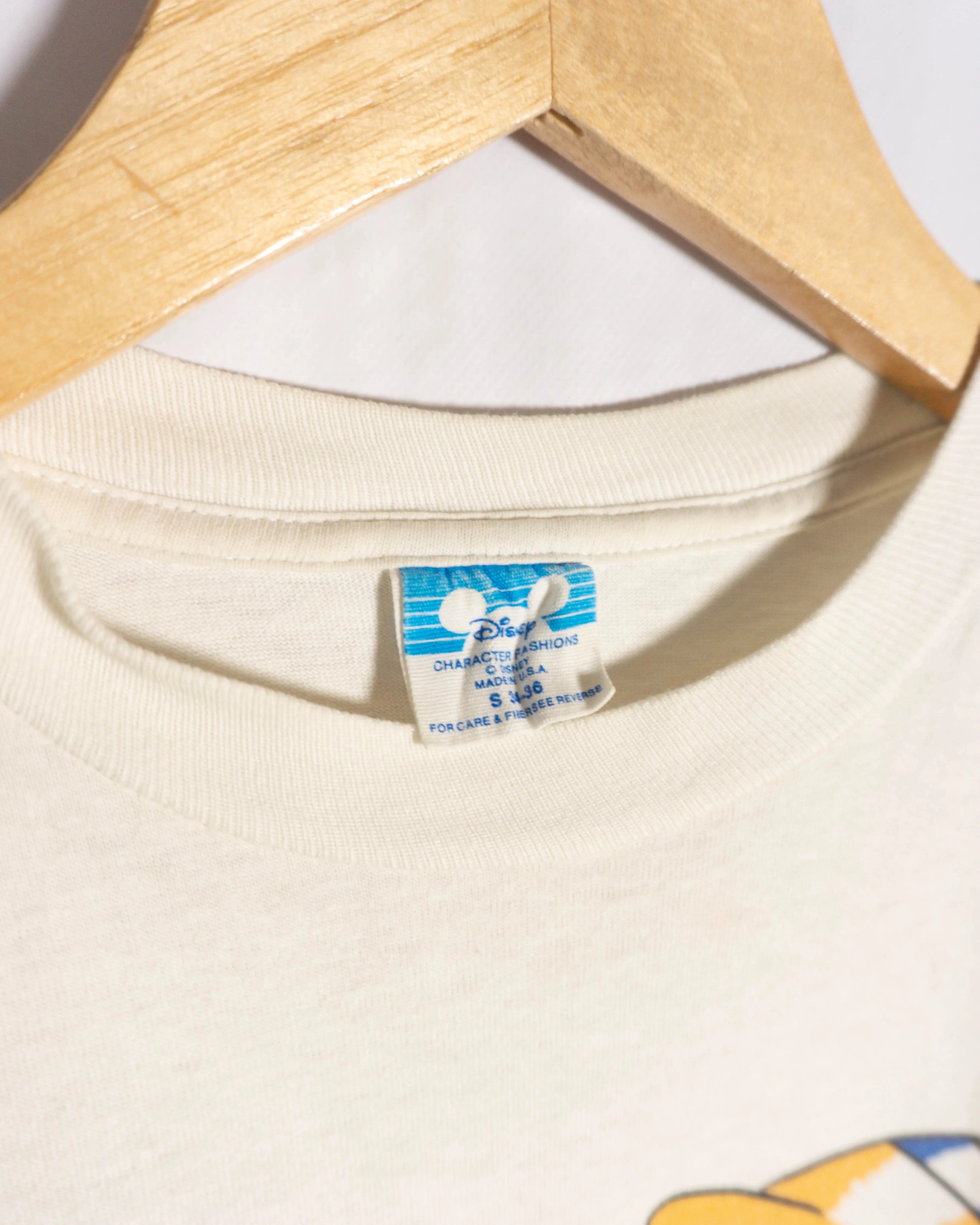 Camiseta Disney Pinocchio Vintage 80s-90s Character Fashions Blanca — Talla S
