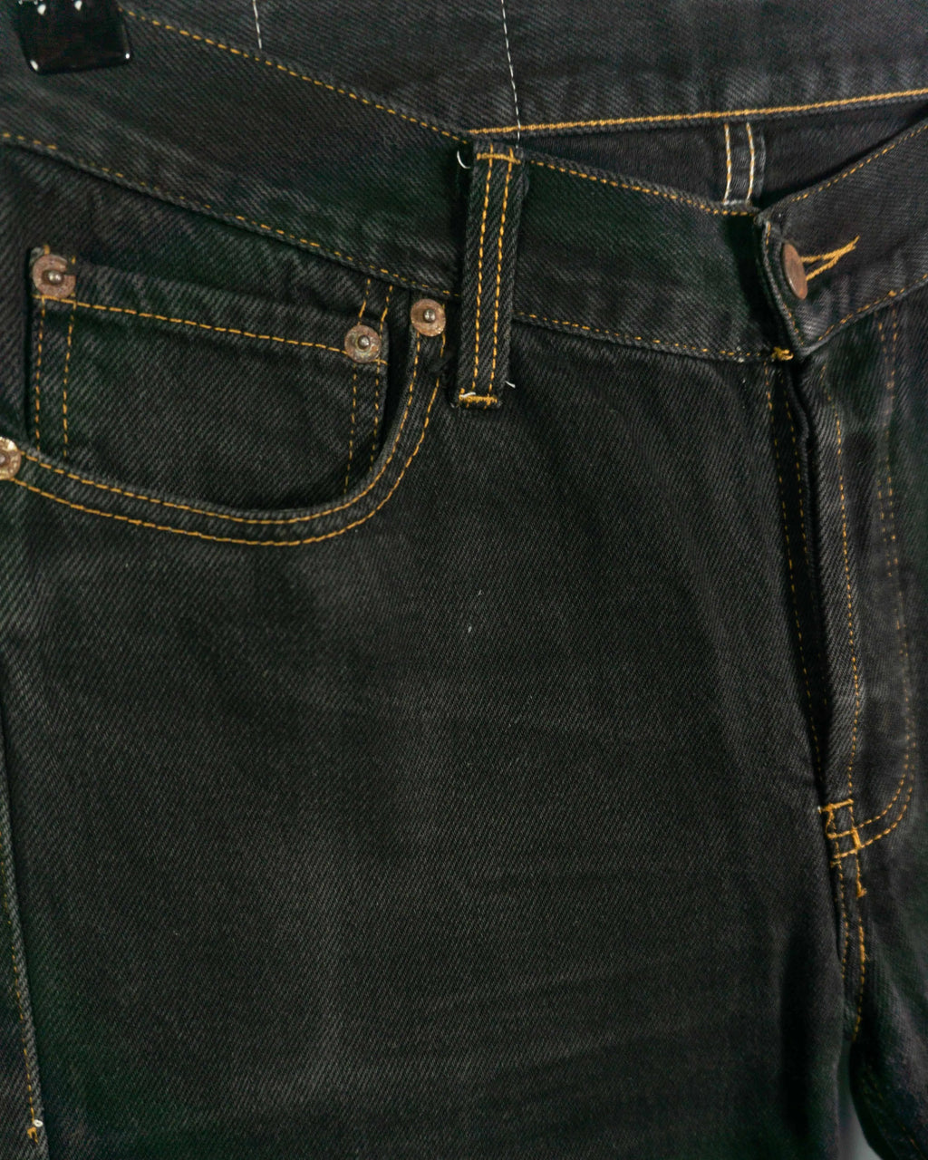 Short Levi's Denim Negro Vintage 90s Costura Naranja — S