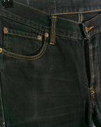 Short Levi's Denim Negro Vintage 90s Costura Naranja — S