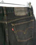 Short Levi's Denim Negro Vintage 90s Costura Naranja — S