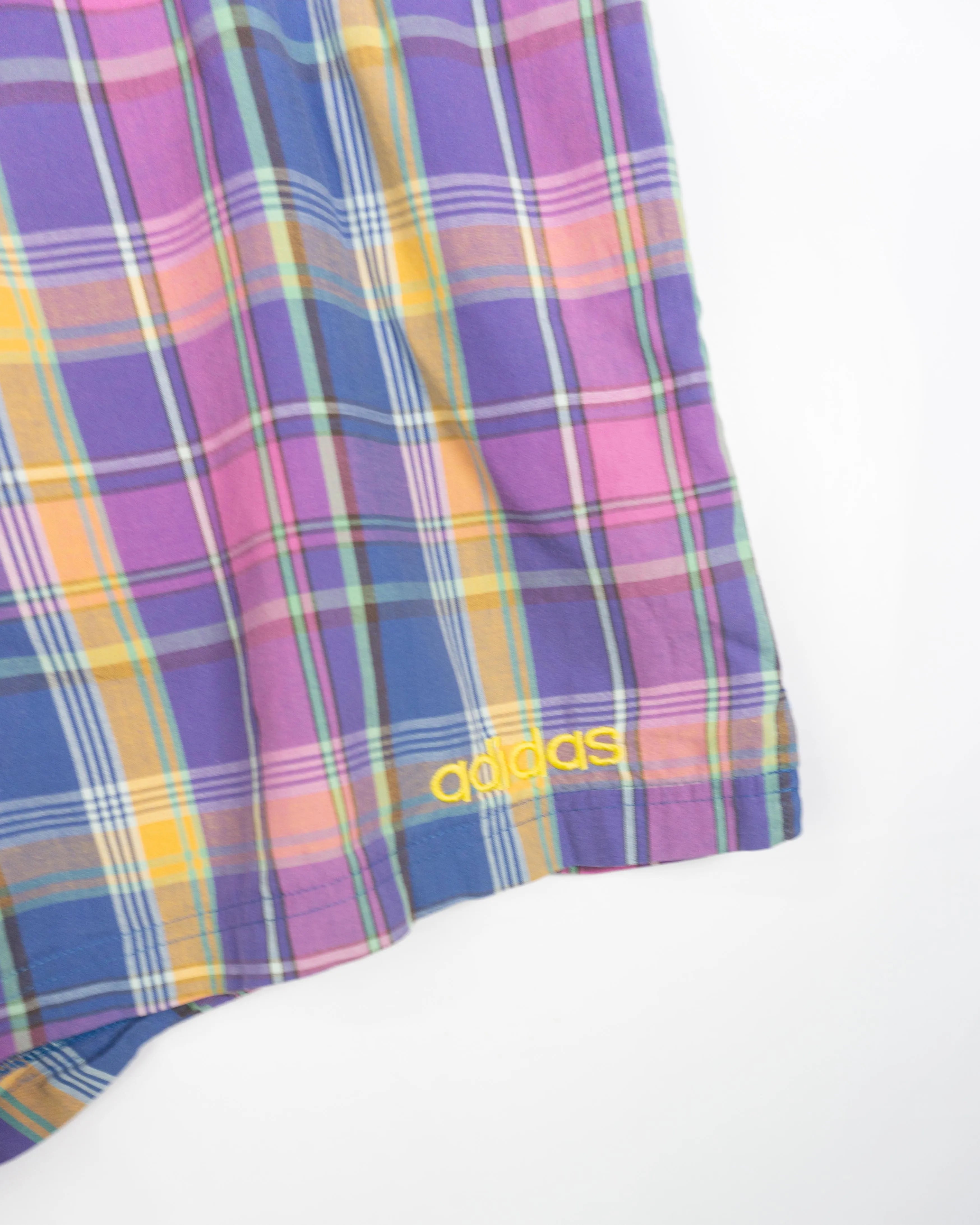 Bañador Adidas Originals Cuadros Multicolor Vintage 90s — XL